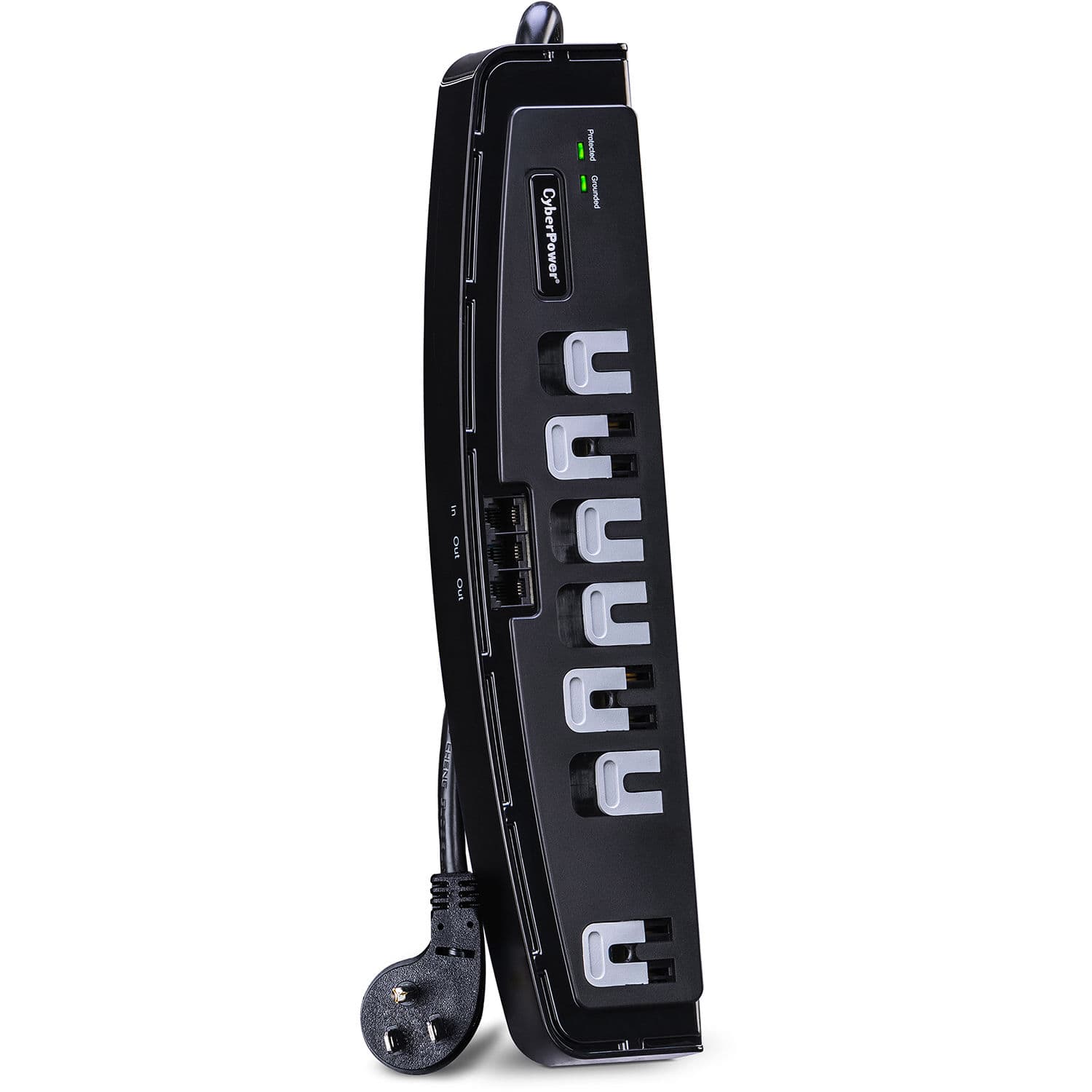 CyberPower CSP708T Surge Protector, 7 Outlets, 8 ft Cord | Home Office