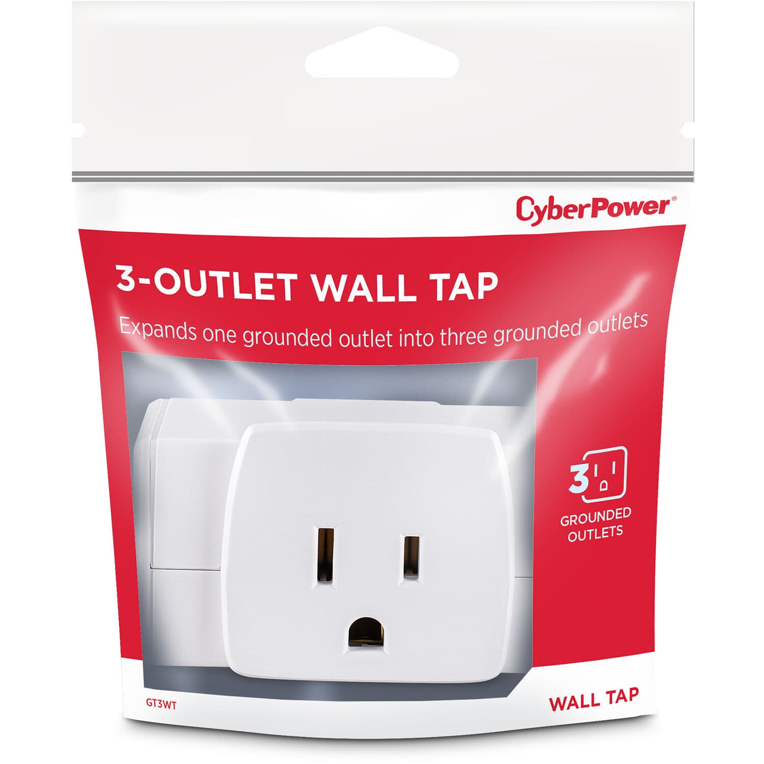 CyberPower GT3WT 3-sided wall tap outlet for compact power distribution