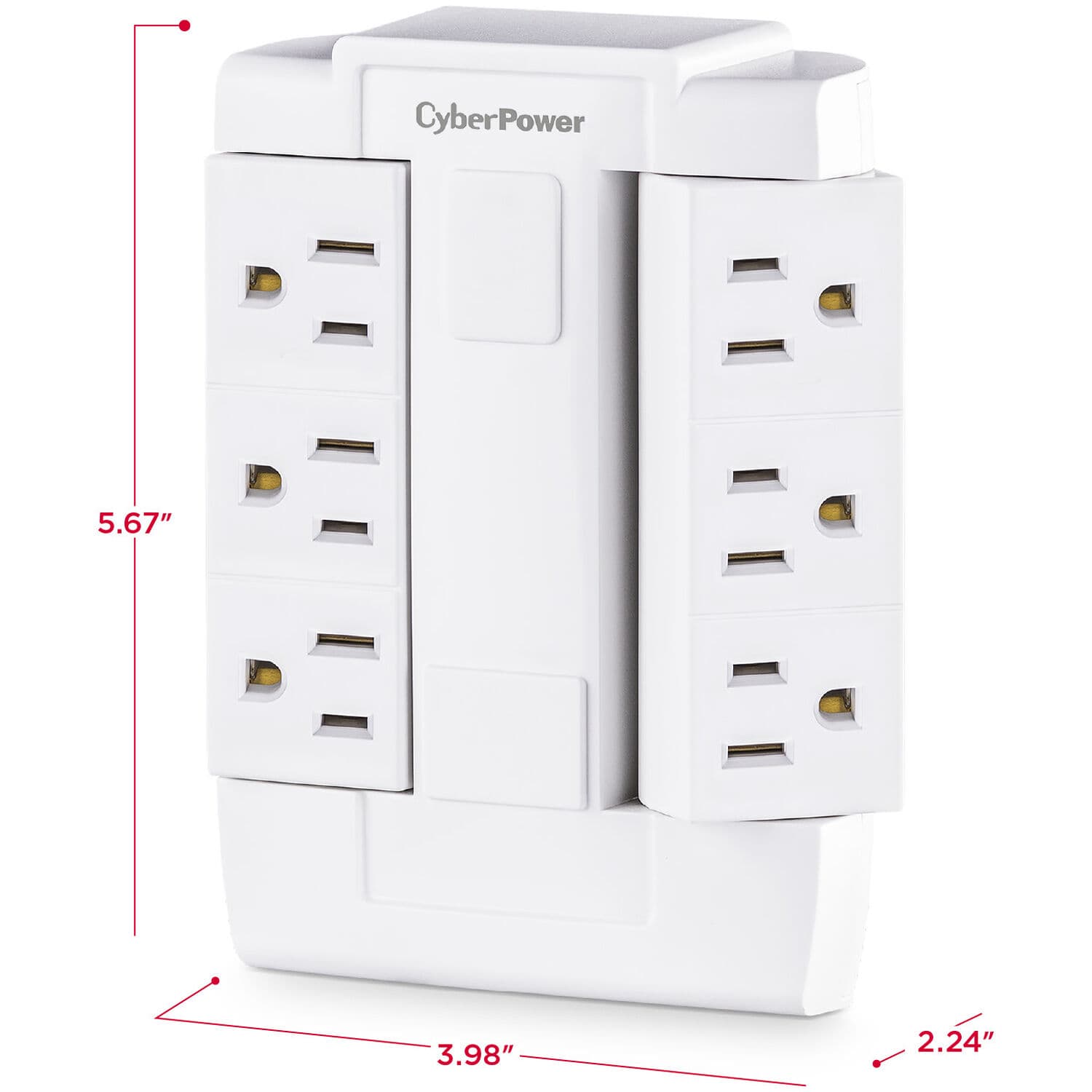 CyberPower GT600P 6 outlet swivel wall tap in a compact direct-plug design