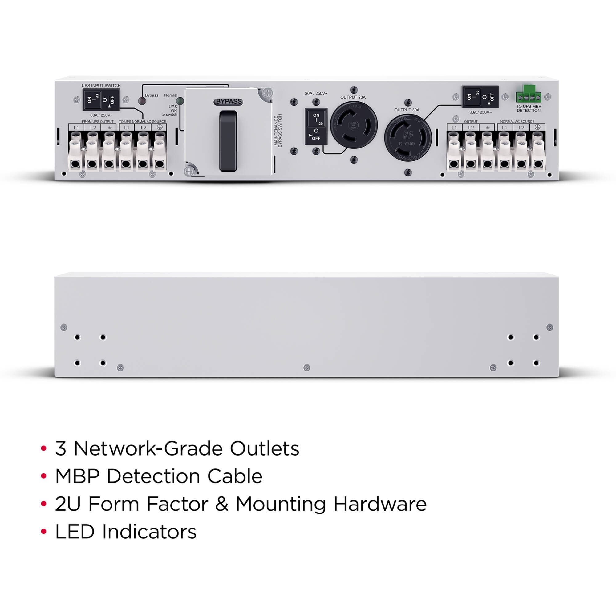 Maintenance Bypass PDU 2U view 5