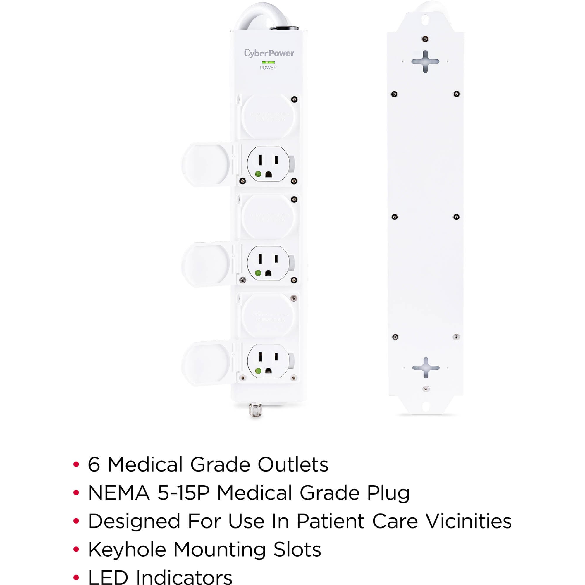 CyberPower MPV615P medical grade power strip with 6 outlets for clinical equipment