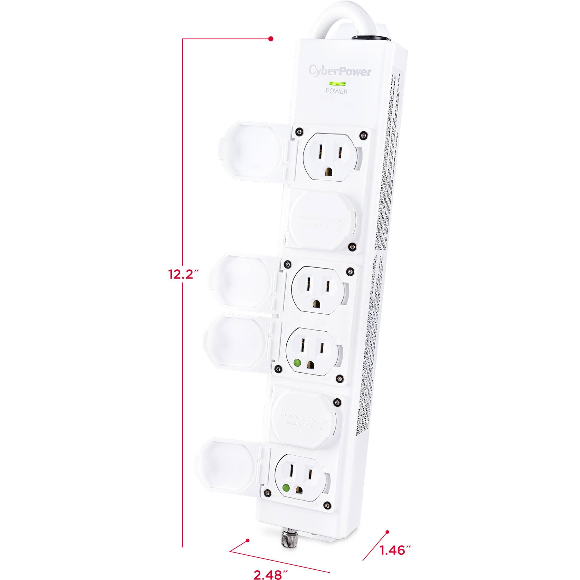 CyberPower MPV615P medical grade power strip with 6 outlets for clinical equipment