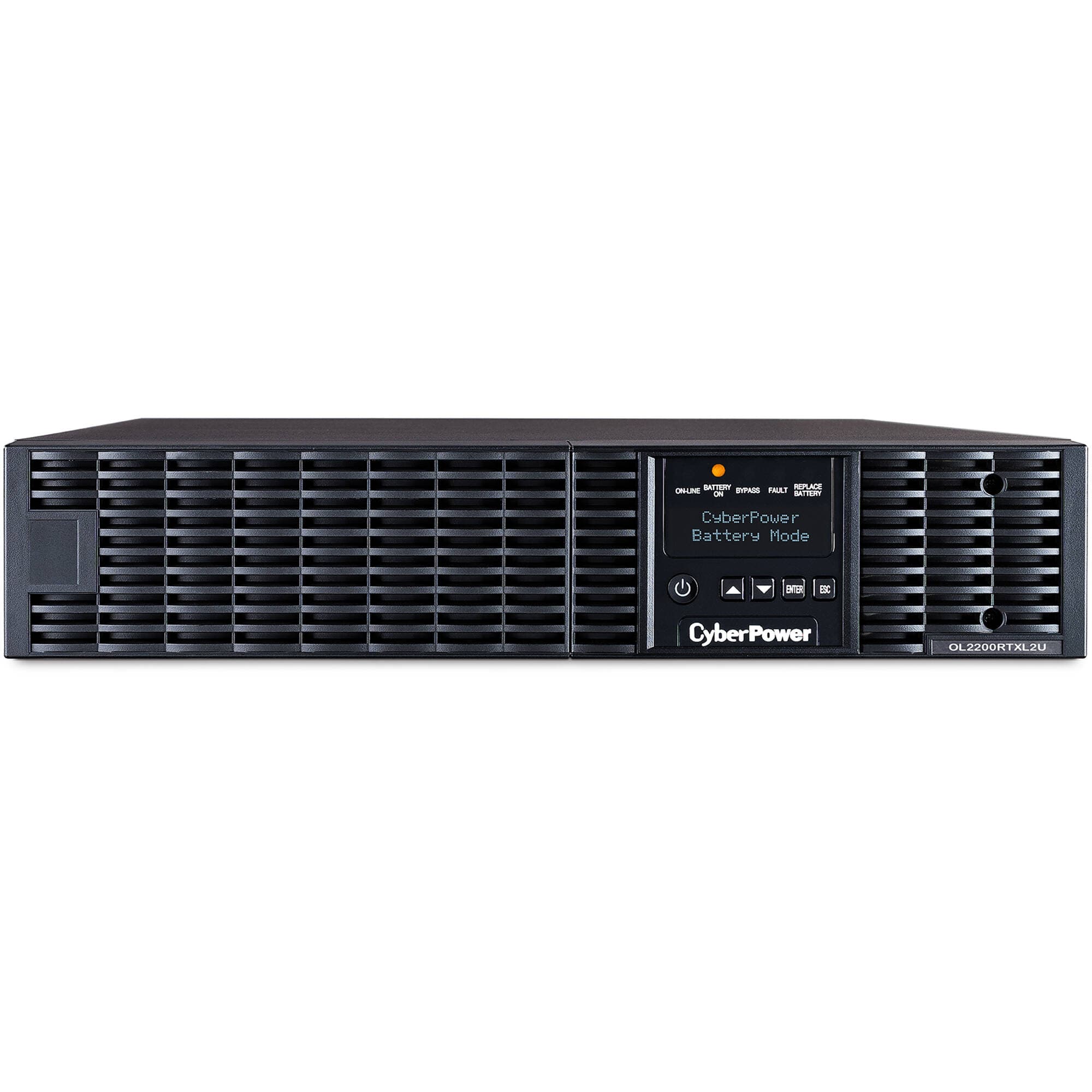 CyberPower OL2200RTXL2U 2,000 VA online UPS with 2U rack/tower design and LCD display