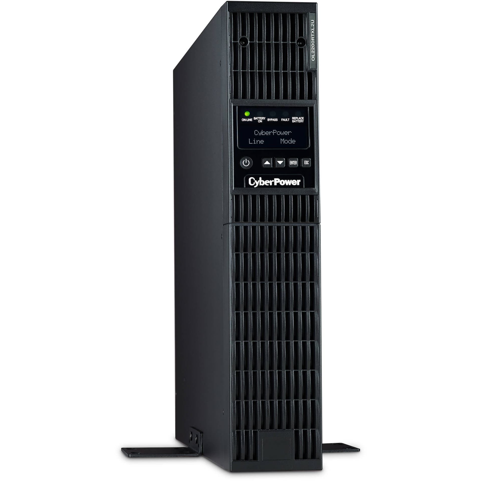 CyberPower OL2200RTXL2U 2,000 VA online UPS with 2U rack/tower design and LCD display