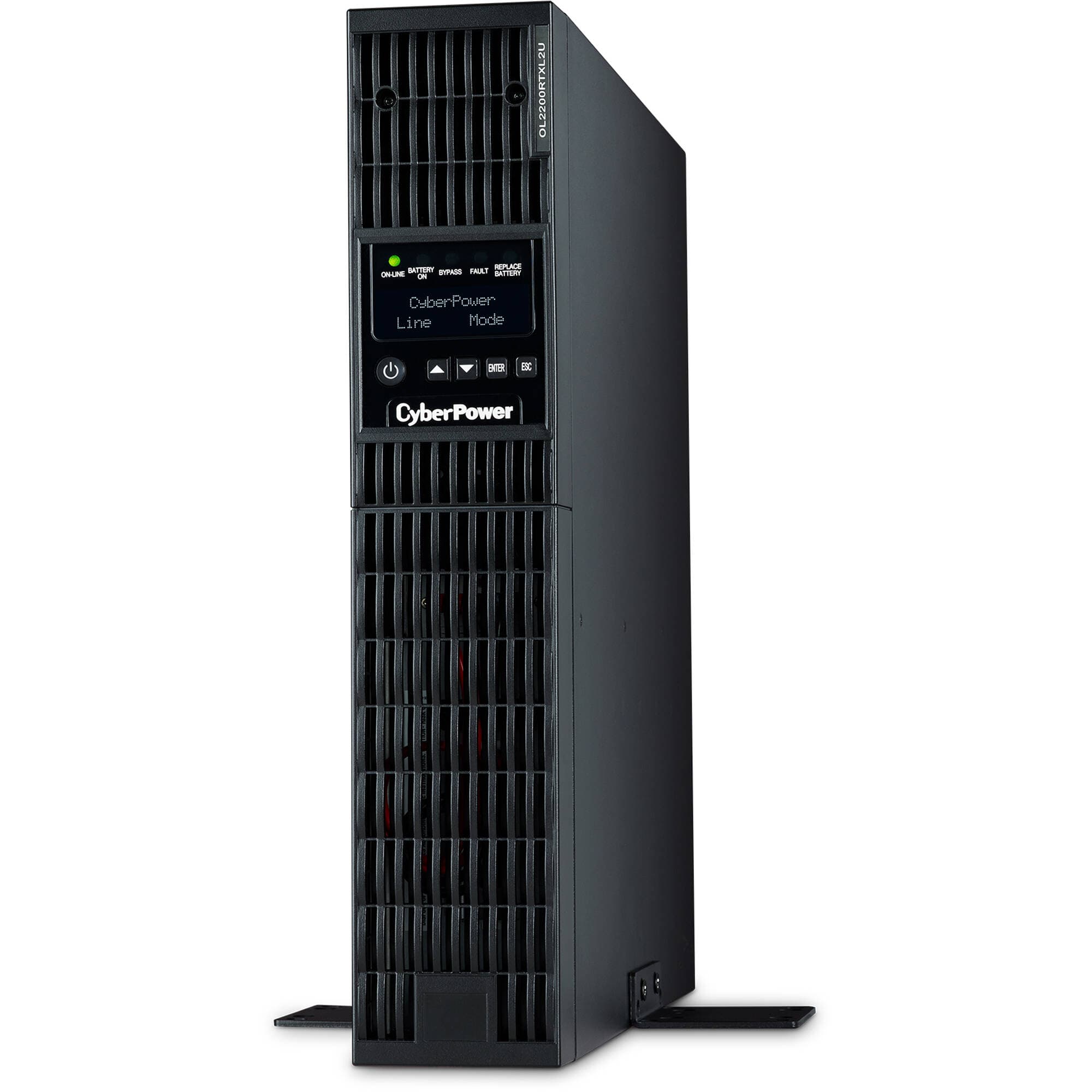 CyberPower OL2200RTXL2U 2,000 VA online UPS with 2U rack/tower design and LCD display