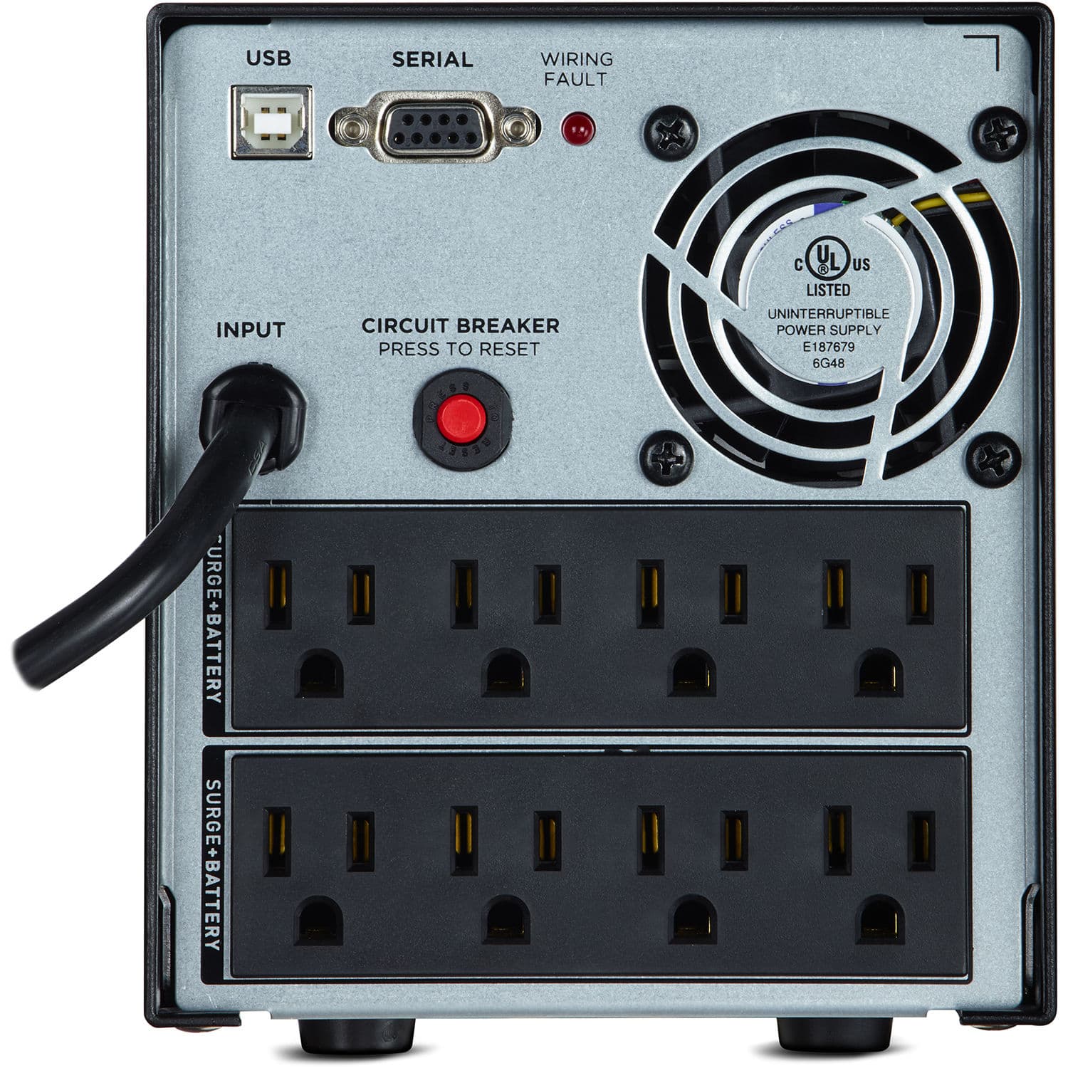 CyberPower OR1000PFCLCD 1,000 VA mini-tower UPS with LCD and eight outlets