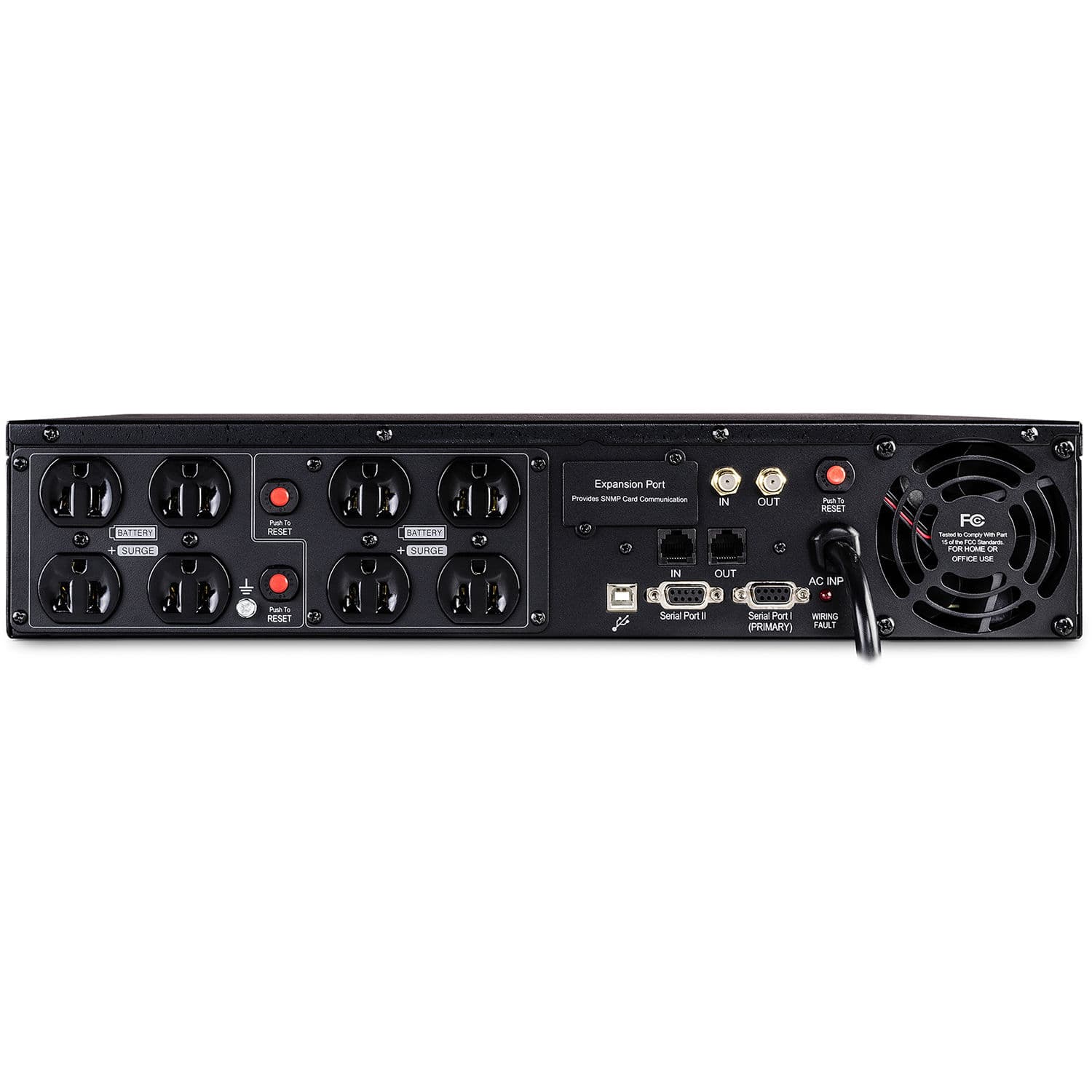 CyberPower OR1500LCDRT2U 1500VA 2U rack-mount UPS with LCD display and 8 outlets