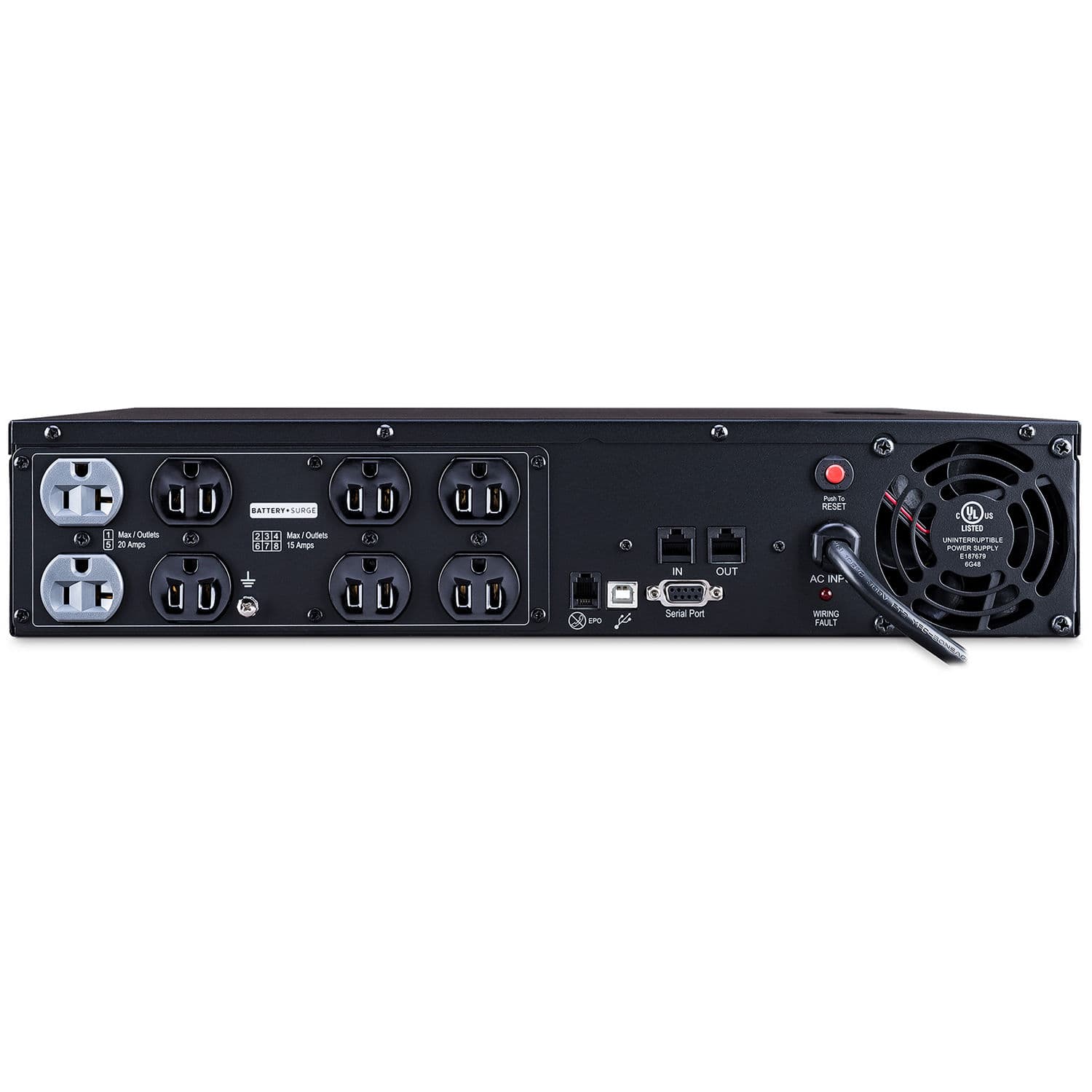 CyberPower OR2200PFCRT2U 2000VA 1540W rack mount UPS with LCD and 8 outlets