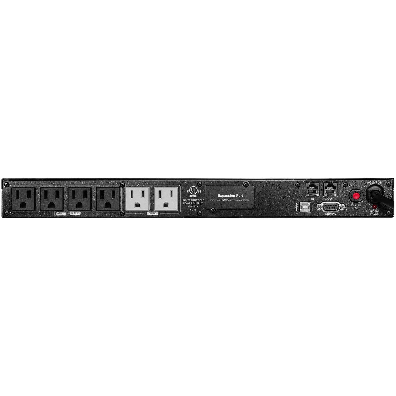 CyberPower OR500LCDRM1U 500VA 1U rackmount UPS with LCD and six NEMA outlets