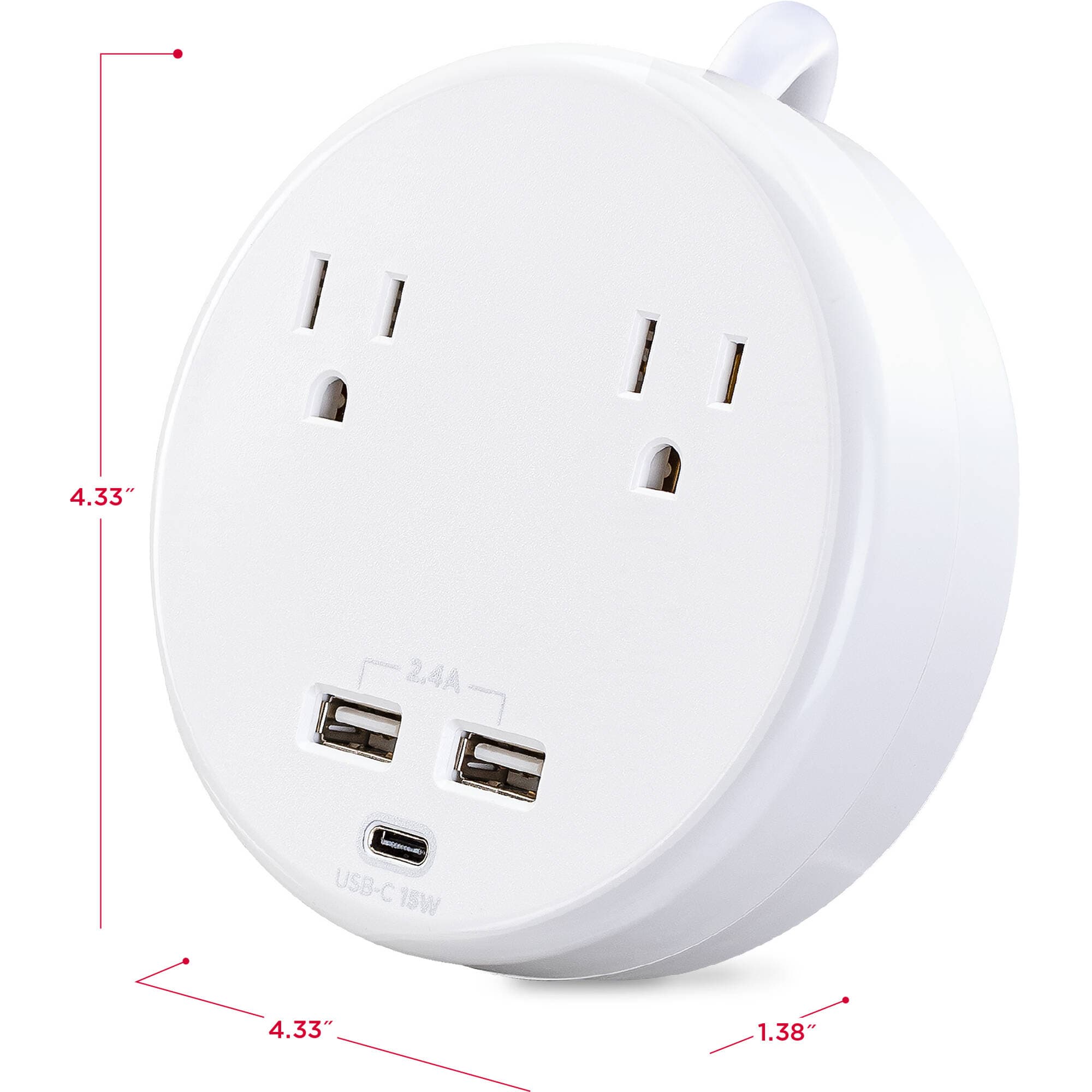 CyberPower P205UC white surge protector with 5 outlets and 5 ft cord