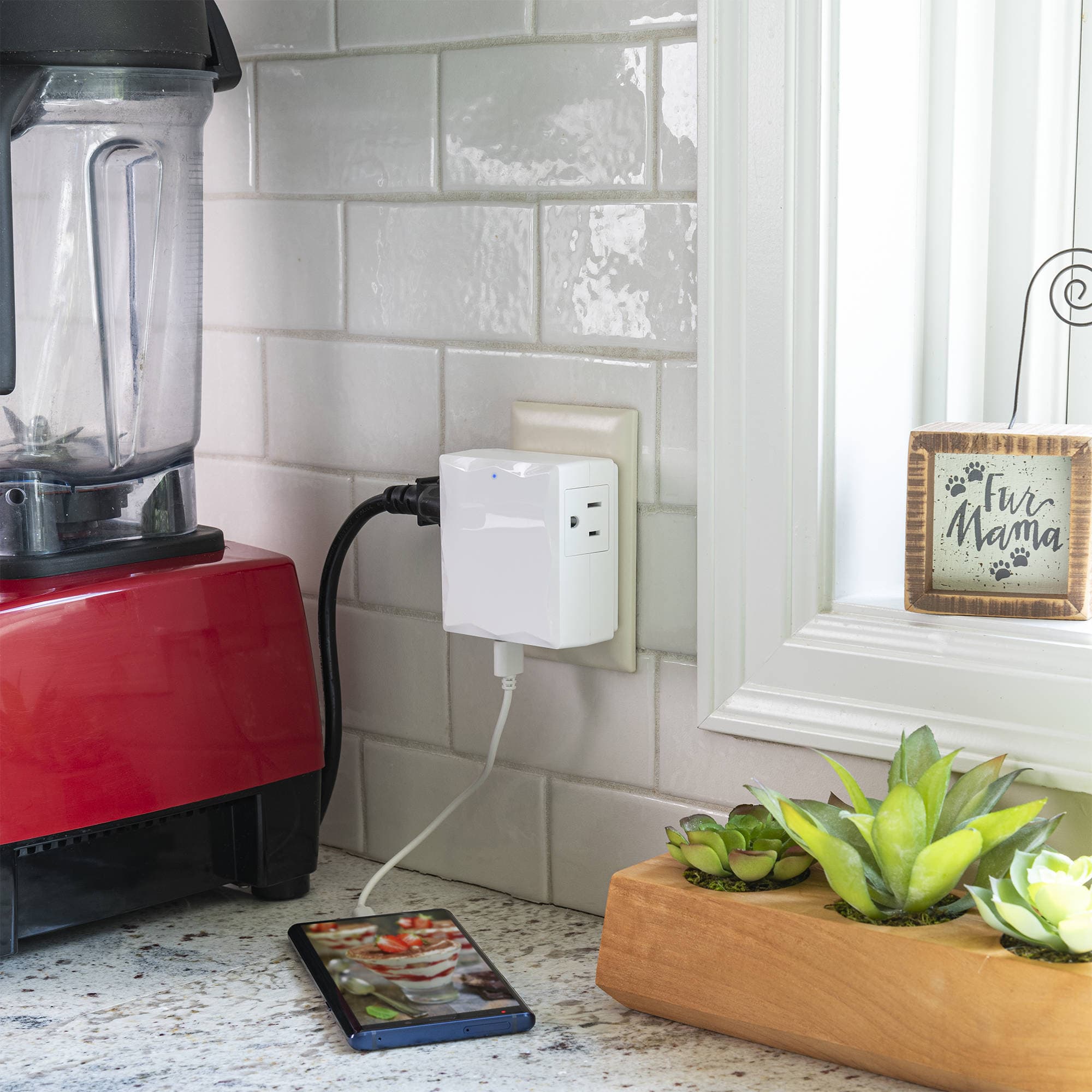 CyberPower P2WU white wall tap surge protector with 3 USB Type-A ports and 500 J protection