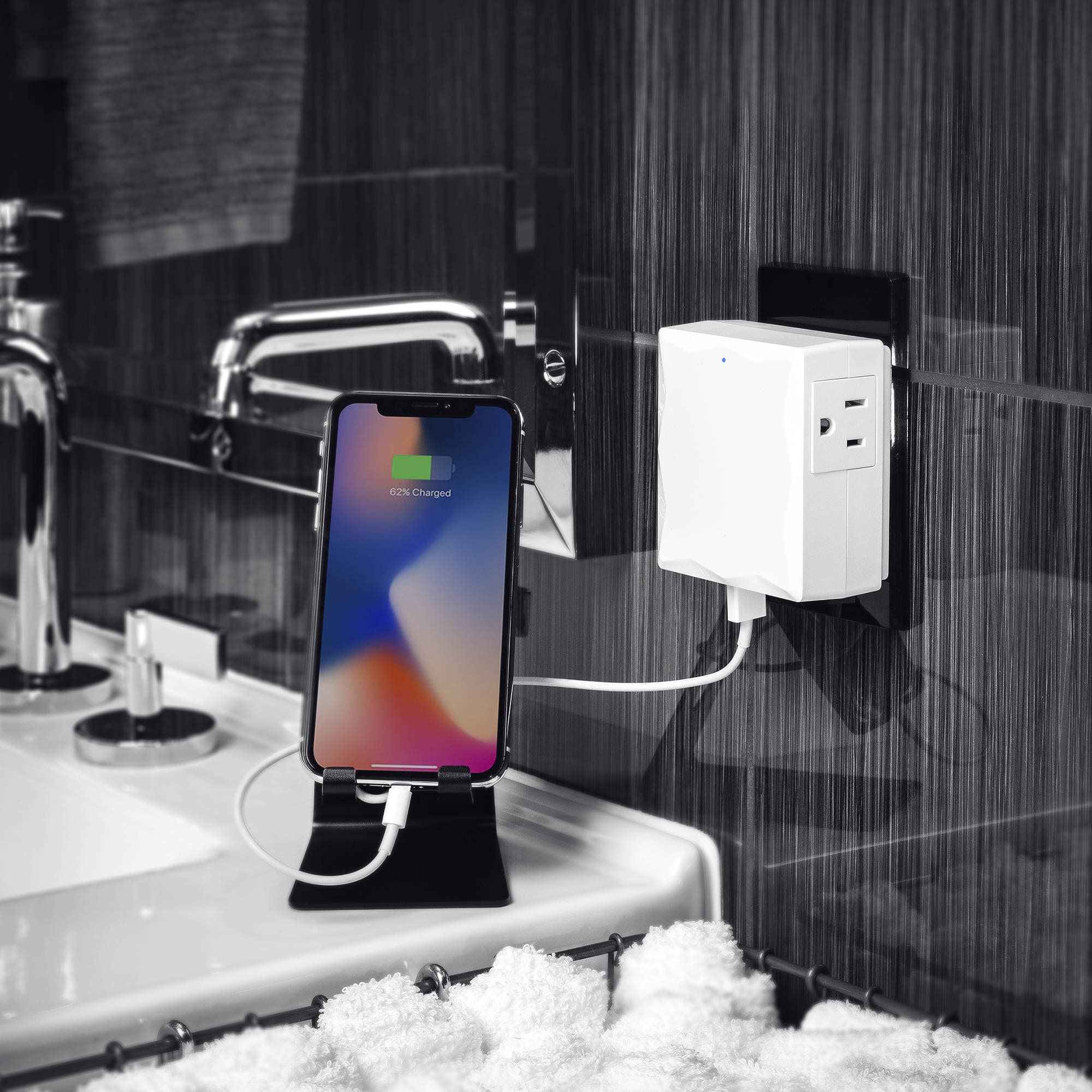 CyberPower P2WU white wall tap surge protector with 3 USB Type-A ports and 500 J protection