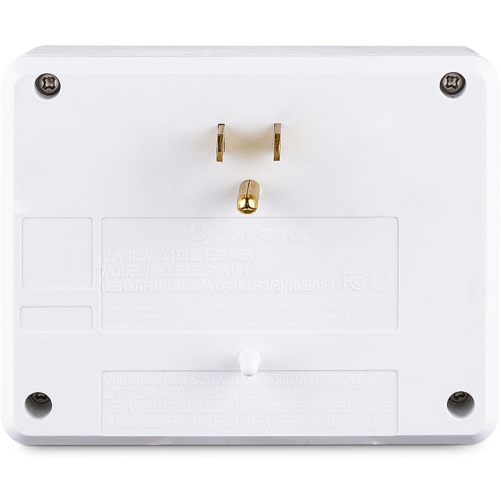 CyberPower P3WU USB charging station with four lighted ports and 4.2A total output