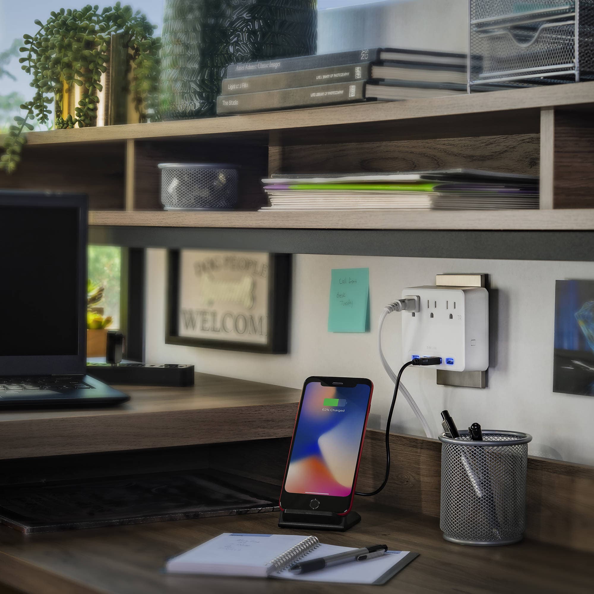 CyberPower P3WU USB charging station with four lighted ports and 4.2A total output