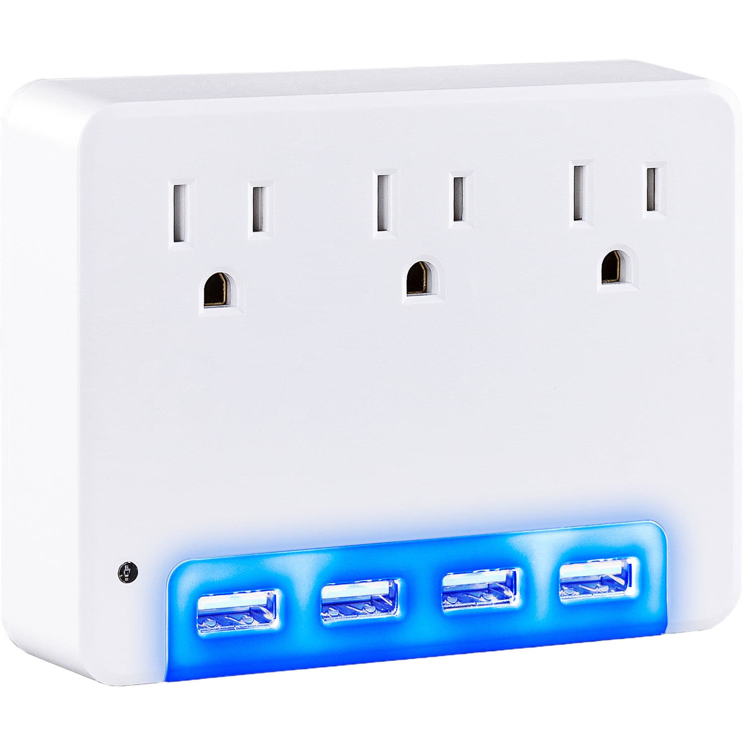 4 USB 3.4a Ports Night Light 1-Year Warranty