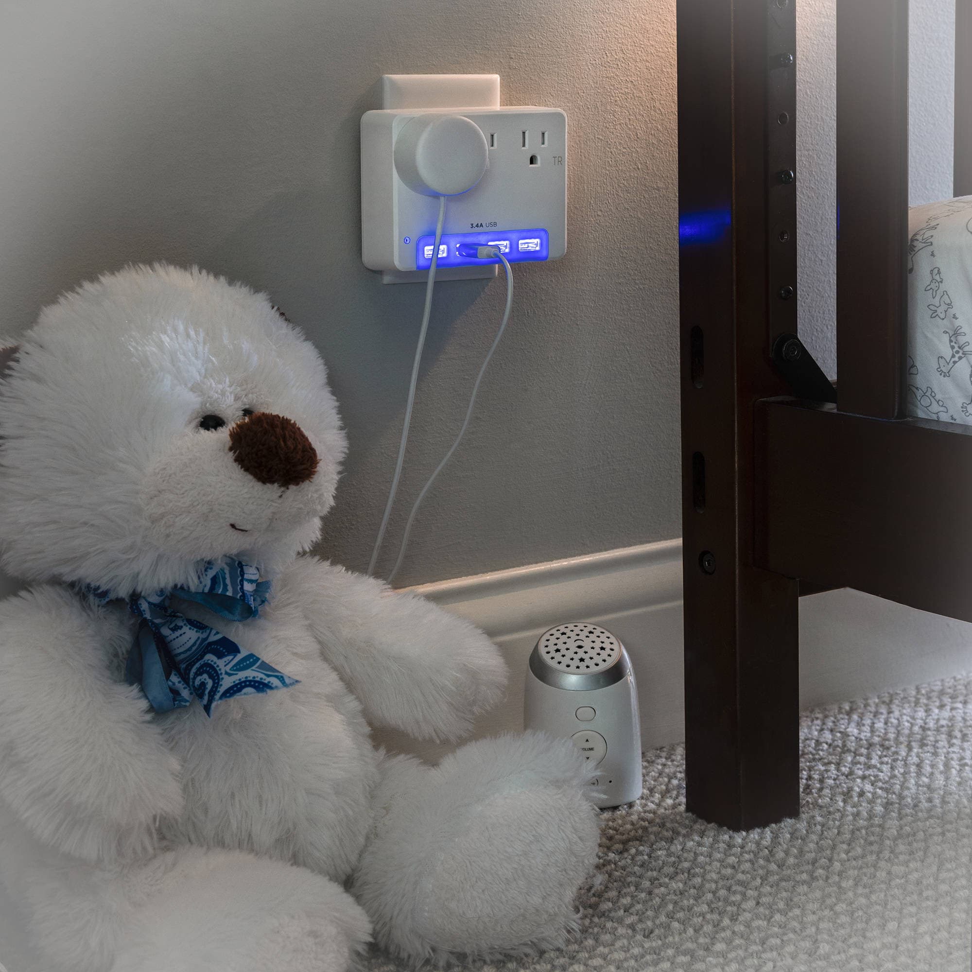 CyberPower P3WUN surge protector with 4 USB ports, 3.4 A output, and night light