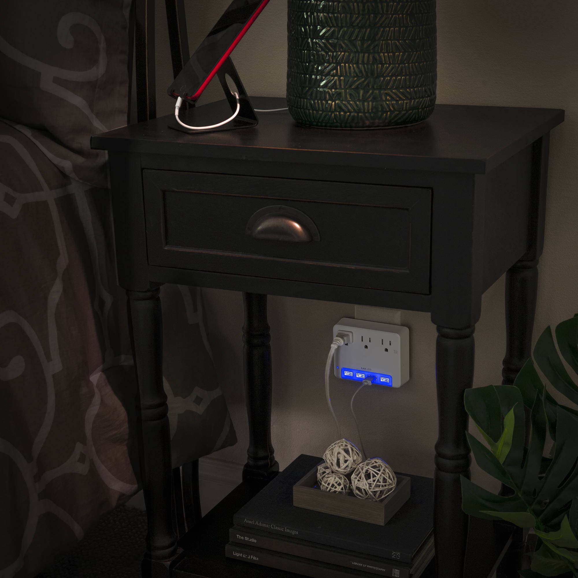 CyberPower P3WUN surge protector with 4 USB ports, 3.4 A output, and night light