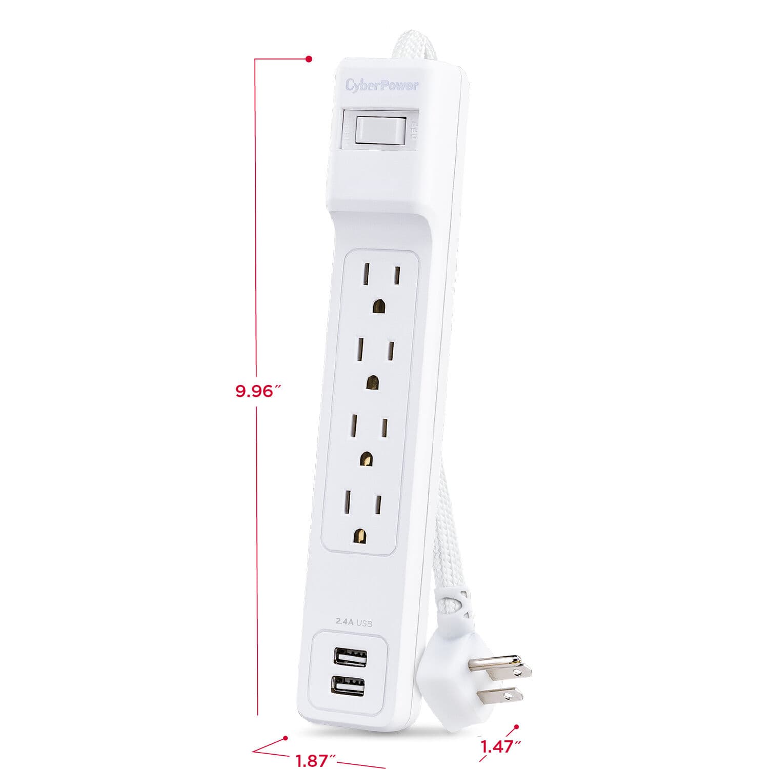 CyberPower P406U Surge protector with 6 ft cord and 5-15P plug