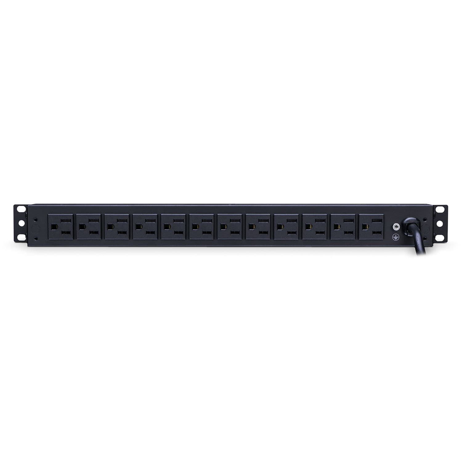 CYBERPOWER 15A BASIC PDU 1U 14 OUT 5-15R 120V 2F / 12R OUT 5-15P 15FT CORD view 2