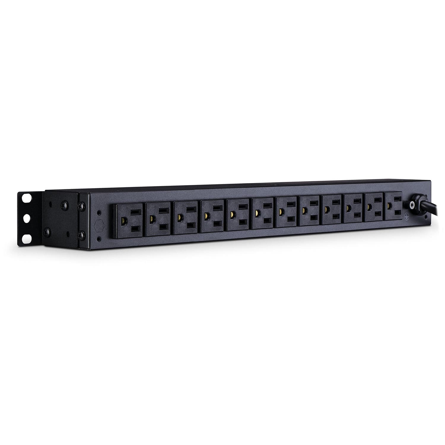 CYBERPOWER 15A BASIC PDU 1U 14 OUT 5-15R 120V 2F / 12R OUT 5-15P 15FT CORD view 3