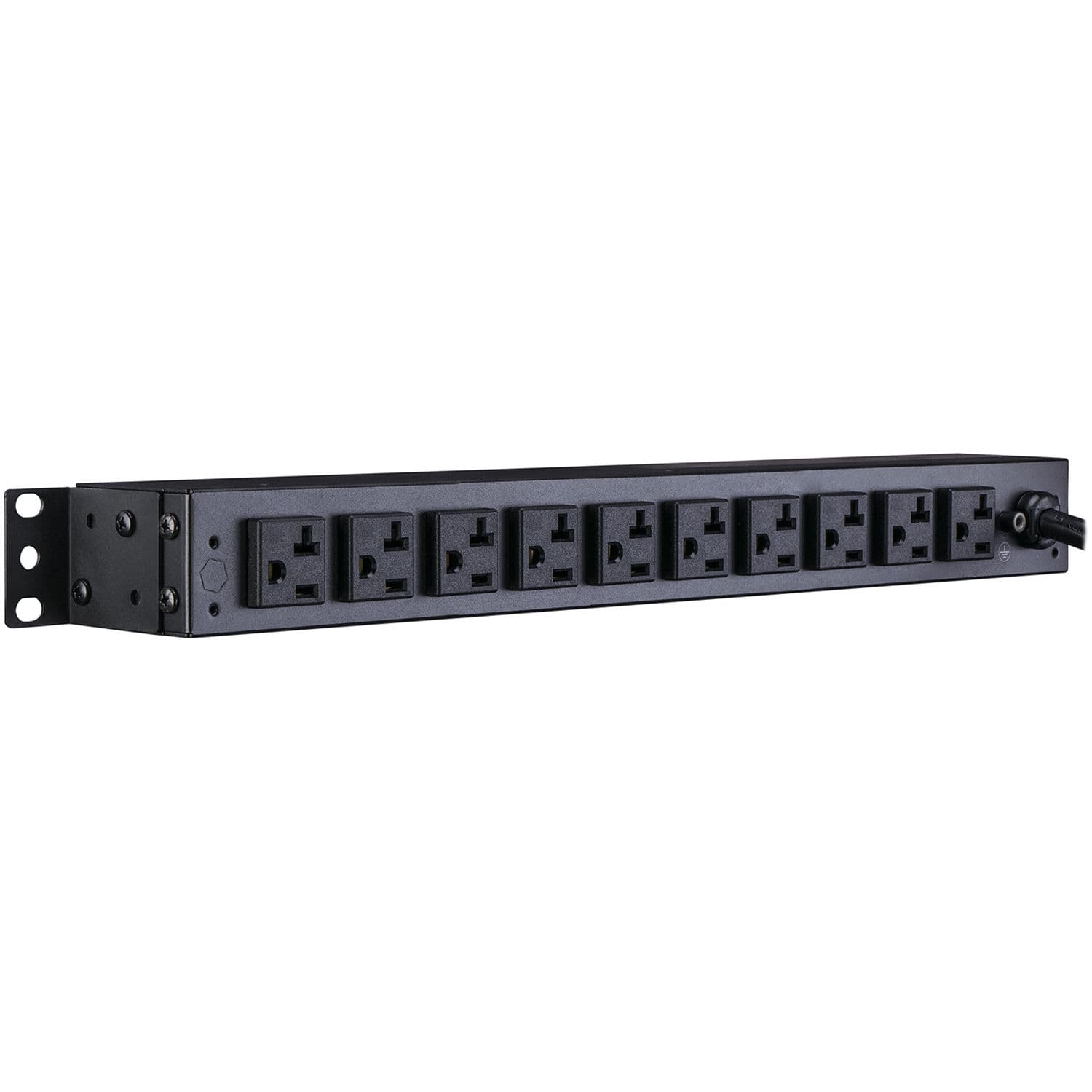 CYBERPOWER 20A BASIC PDU 1U 10 OUT 5-20R 120V 10R OUT 5-20P 15FT CORD view 3