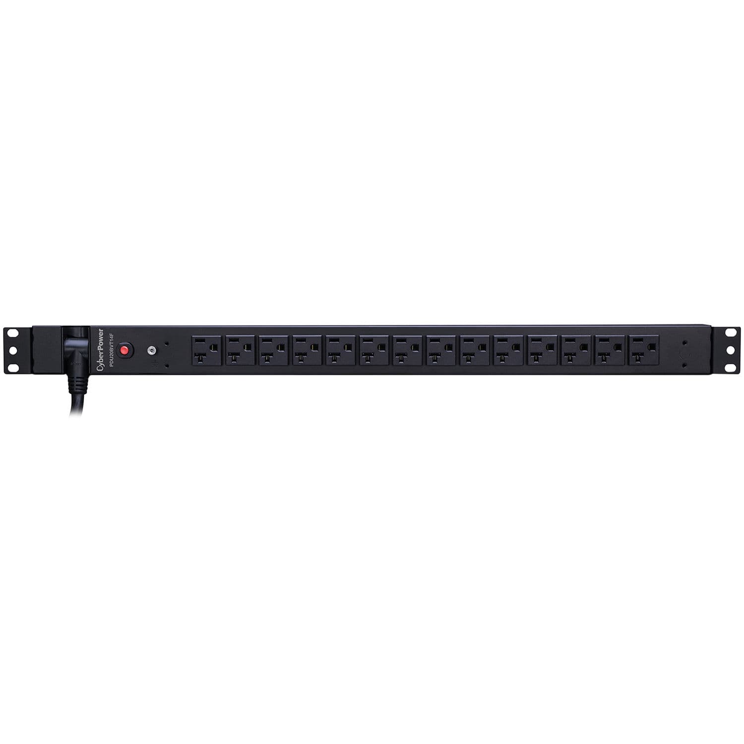 CYBERPOWER 20A BASIC PDU 0U 14 OUT 5-20R 120V 14F OUT L5-20P 10FT CORD view 2