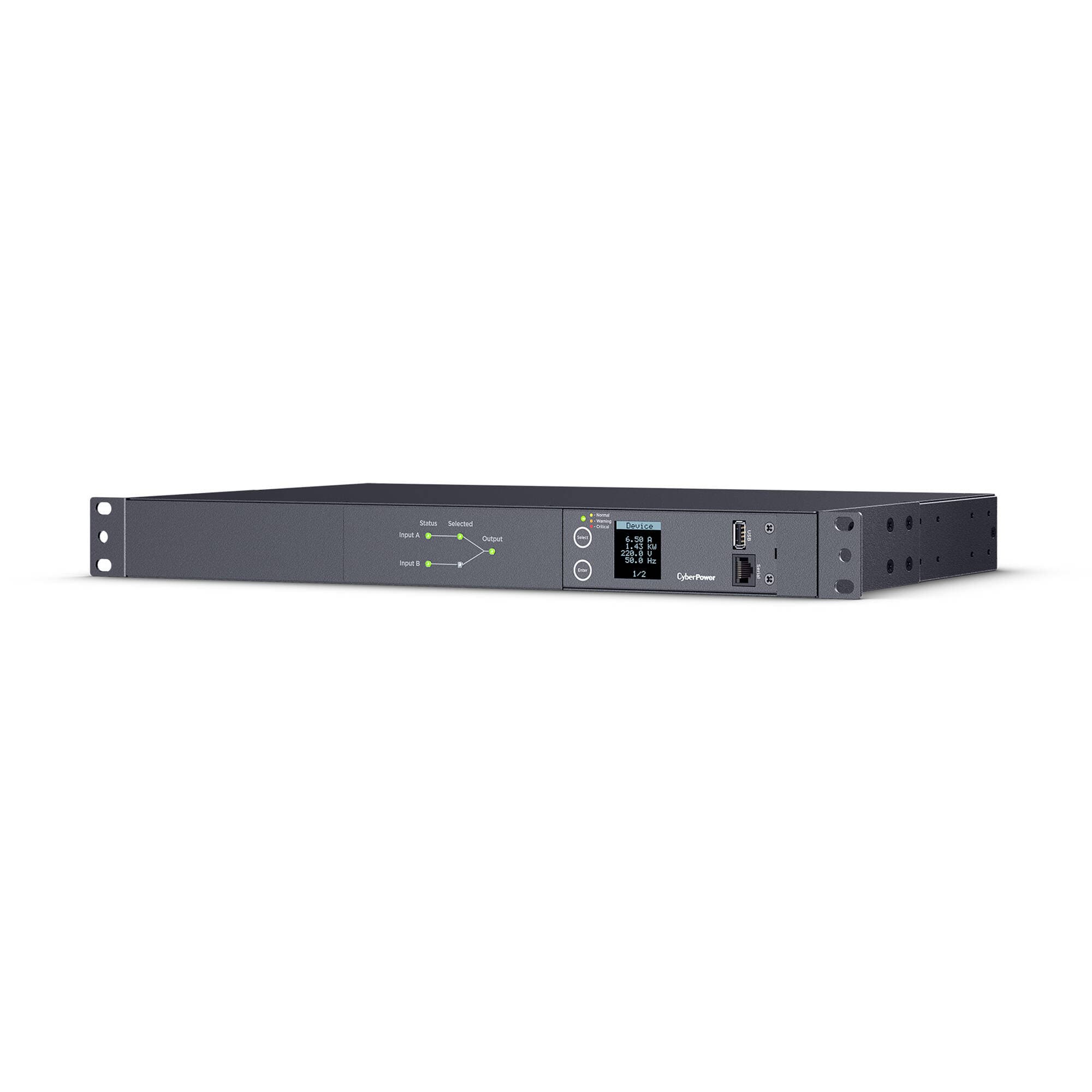 CYBERPOWER METERED ATS PDU 20A 208V 1U 10 IEC OUTLETS view 3