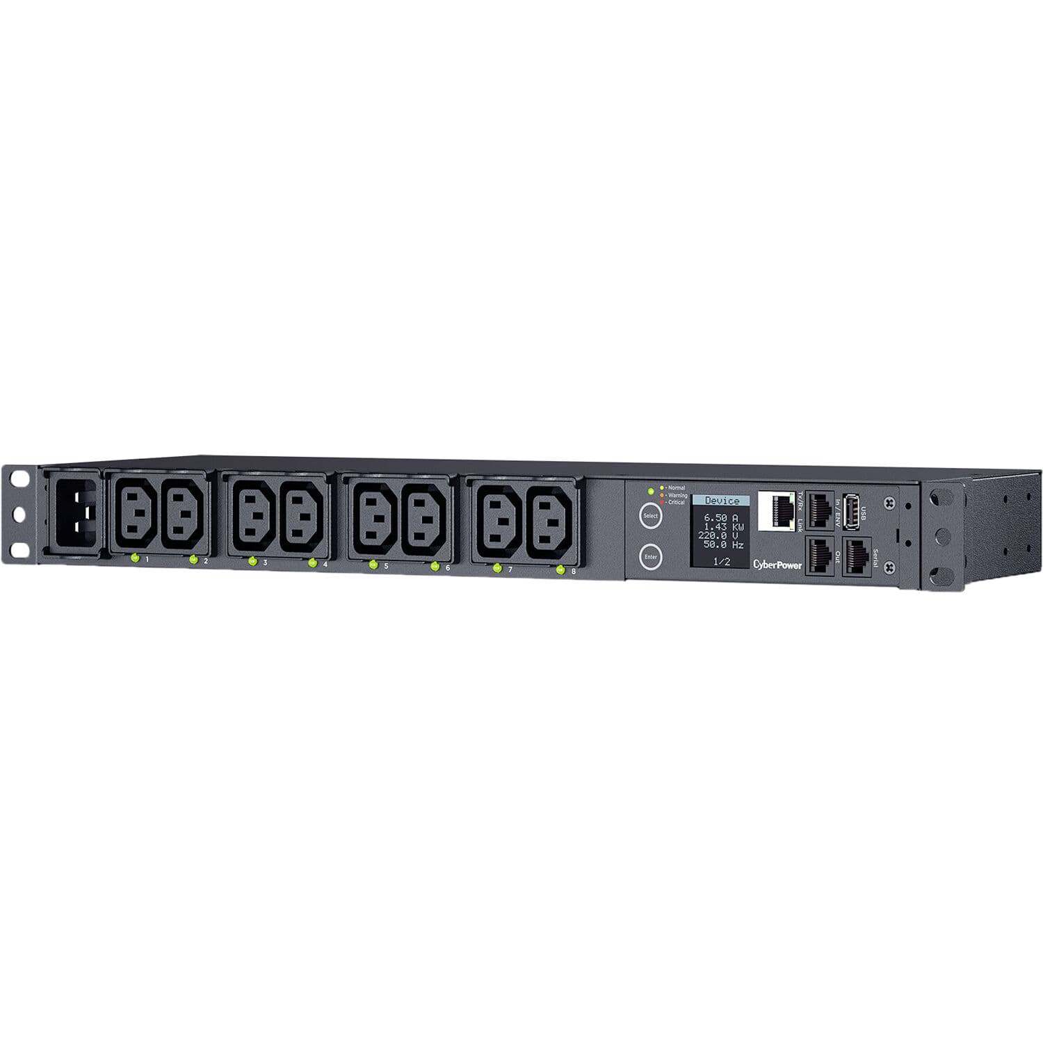 PDU41005 - POWER DISTRIBUTION UNIT - 1U - 100-240V - 8  IEC-320 C13 - 16A - 3 YE view 3