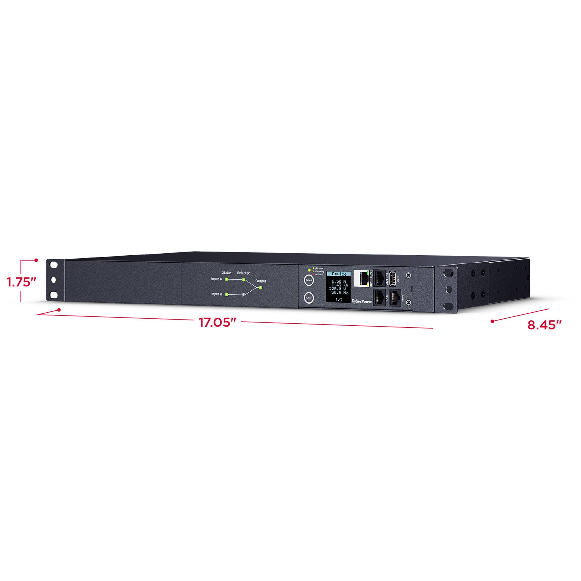 PDU44004 - POWER DISTRIBUTION UNIT - 1U - 200 - 240 VAC - 12  IEC-320 C13 - 12A view 5