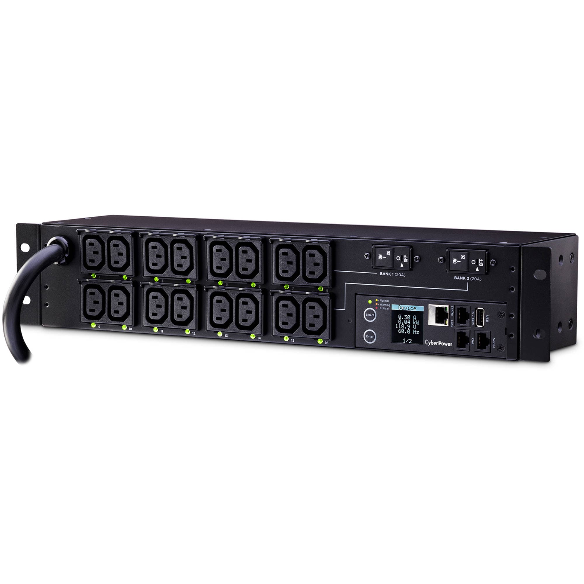 30A 208V METERED-BY-OUTLET SWITCHED PDU 16 C13 OUTLETS 12FT CORD 3 YEAR WARRANTY view 3