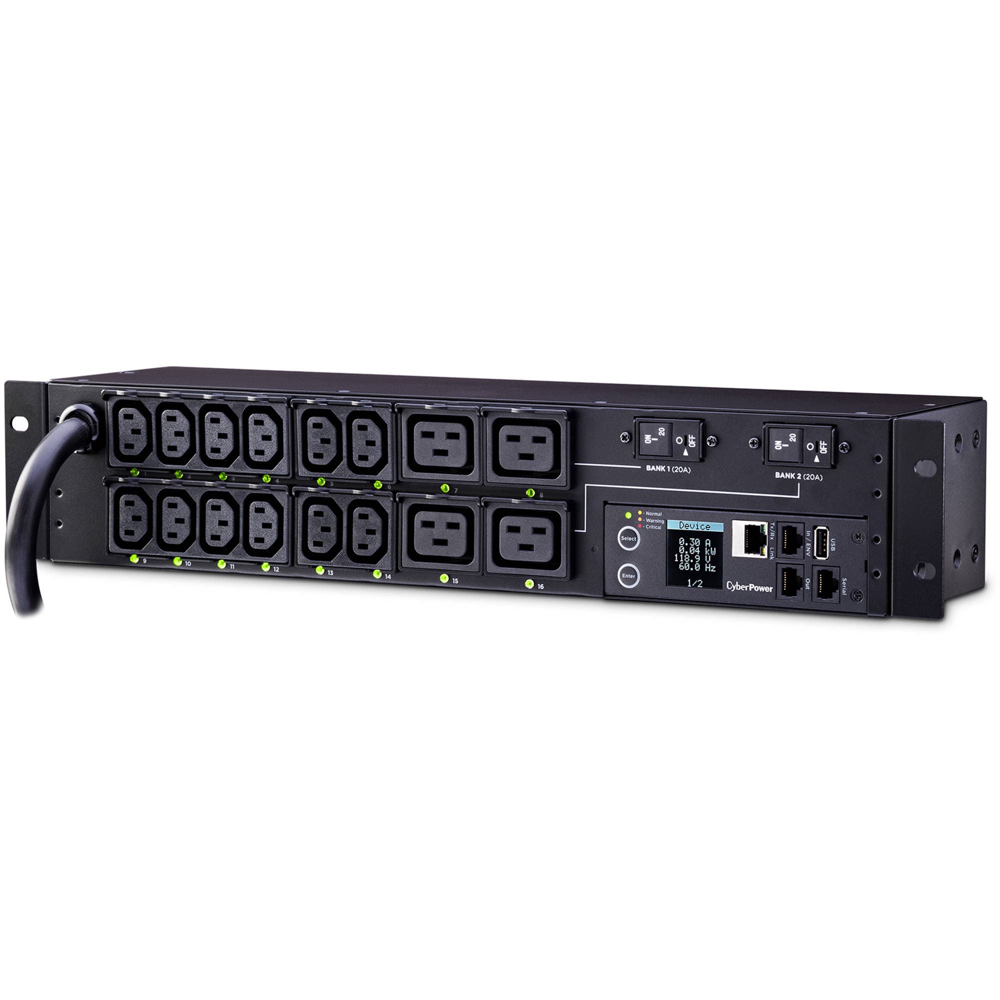 30A 208V METERED-BY-OUTLET SWITCHED PDU 16 C13-C19 OUTLETS 12FT CORD 3 YEAR WARR view 3