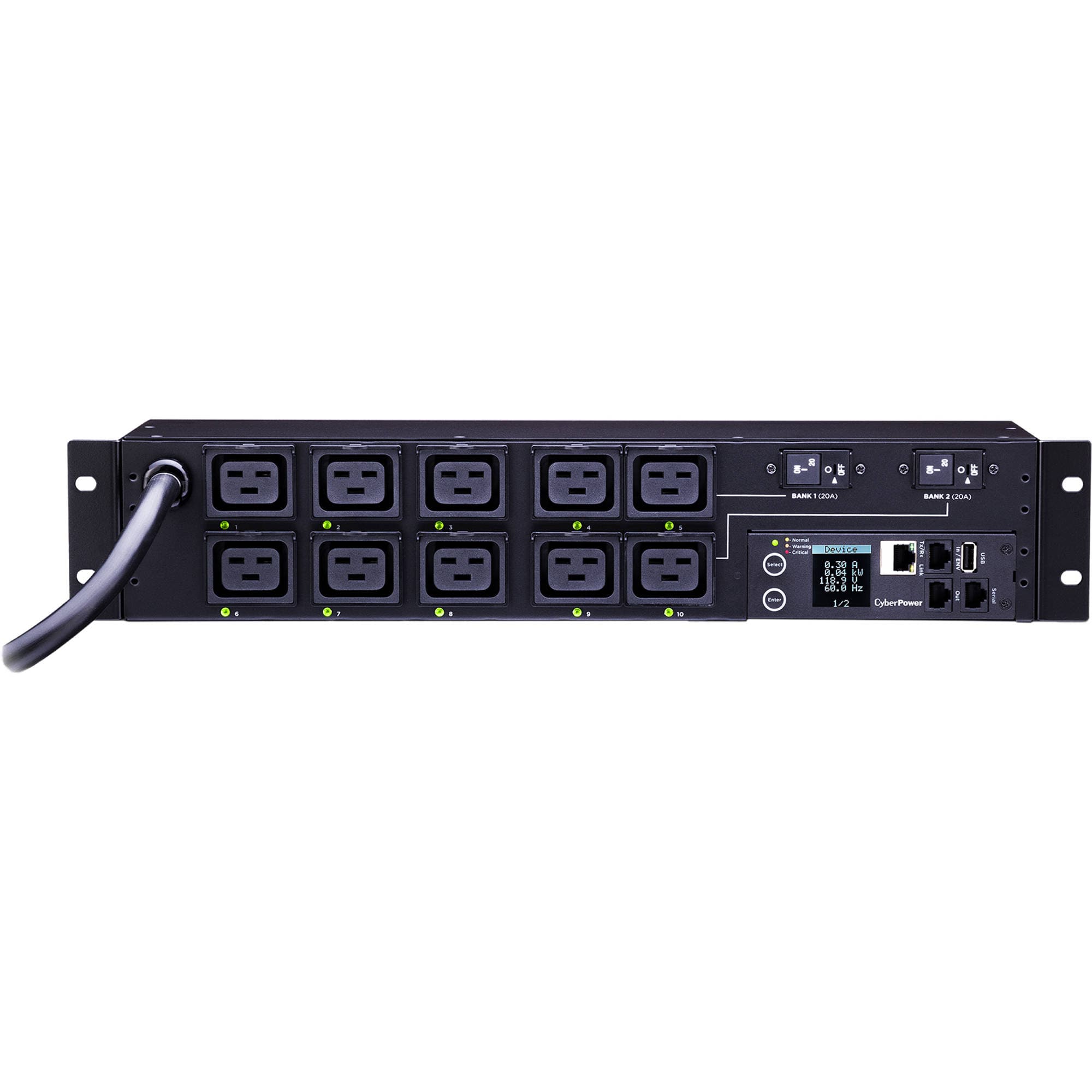 30a 208v Metered-by-Outlet Switched PDU 10 C19 Outlets 12ft Cord 3 Year Warranty