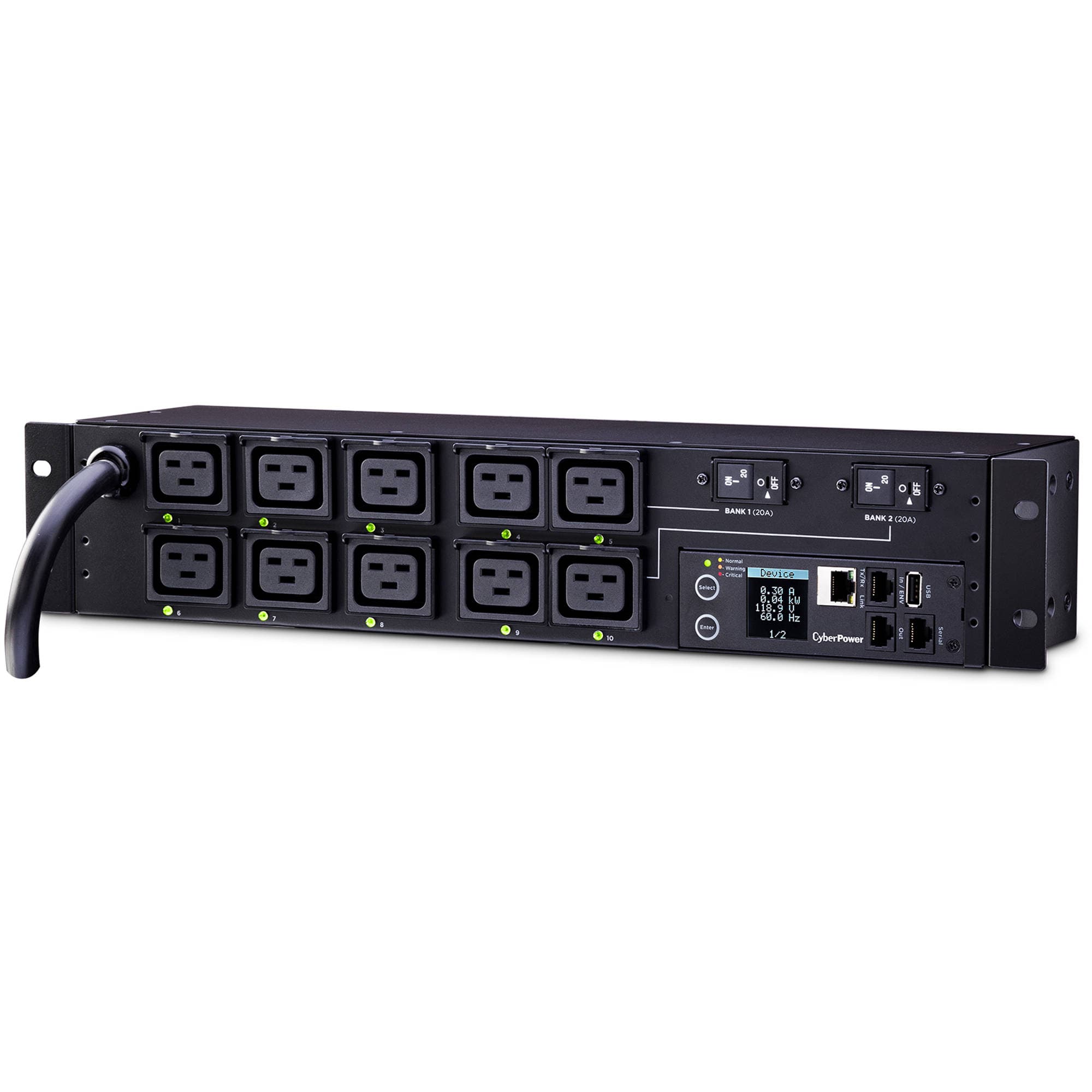30A 208V METERED-BY-OUTLET SWITCHED PDU 10 C19 OUTLETS 12FT CORD 3 YEAR WARRANTY view 3