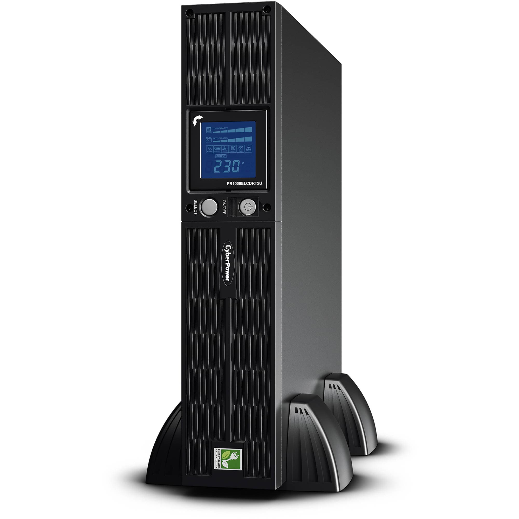 CyberPower PR1000ELCDRT2U 1,000 VA 900 W Sinewave UPS | Rack/Tower