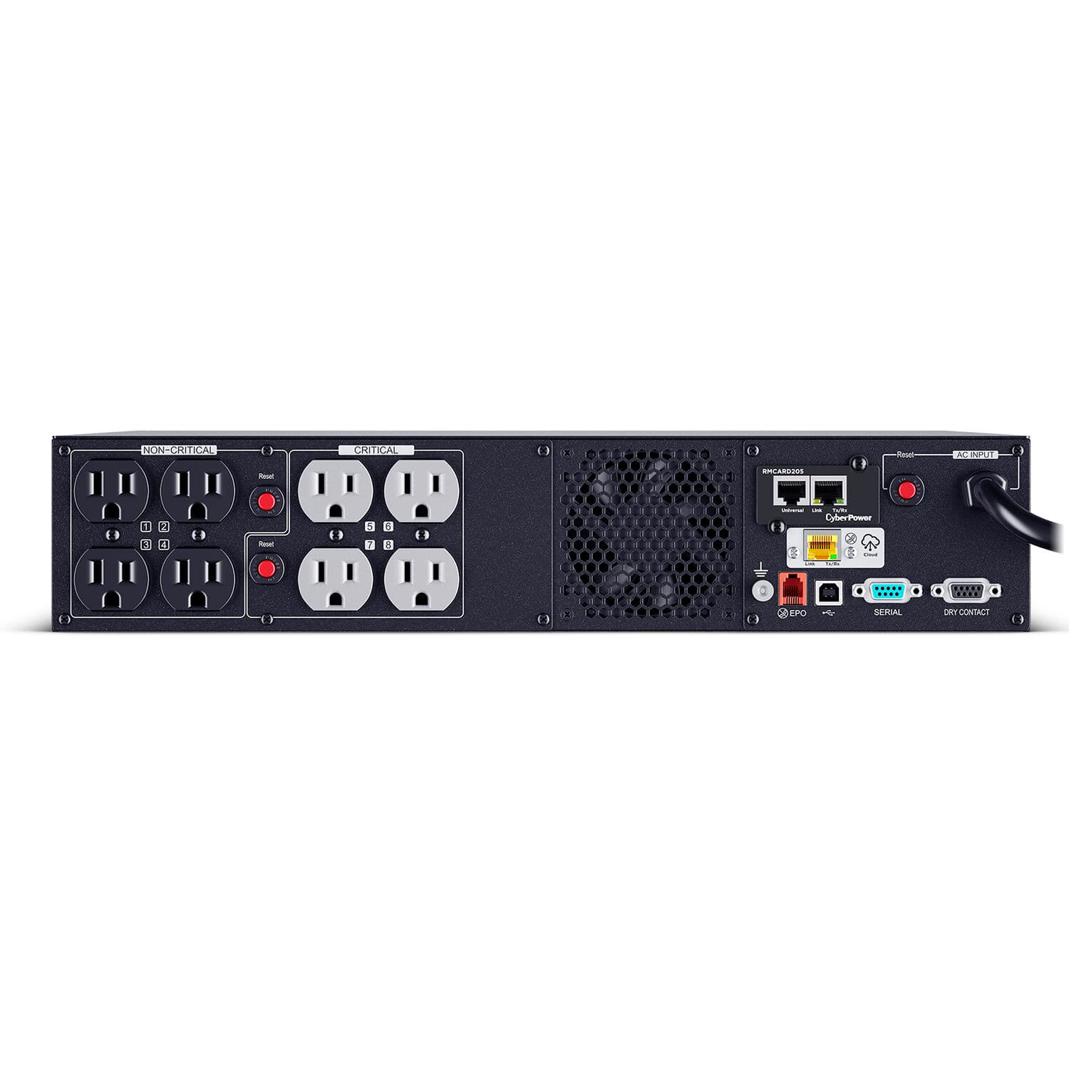 CyberPower PR1000RT2UCN 1000VA 1000W sine wave rack mount UPS with 8 NEMA 5-15R outlets