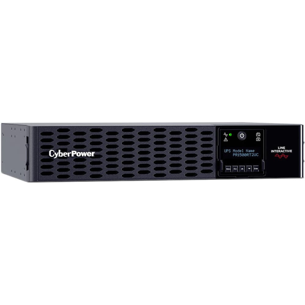 CyberPower PR1500RT2UC 2U rack-mount UPS with 8 NEMA 5-15R outlets and sine wave output