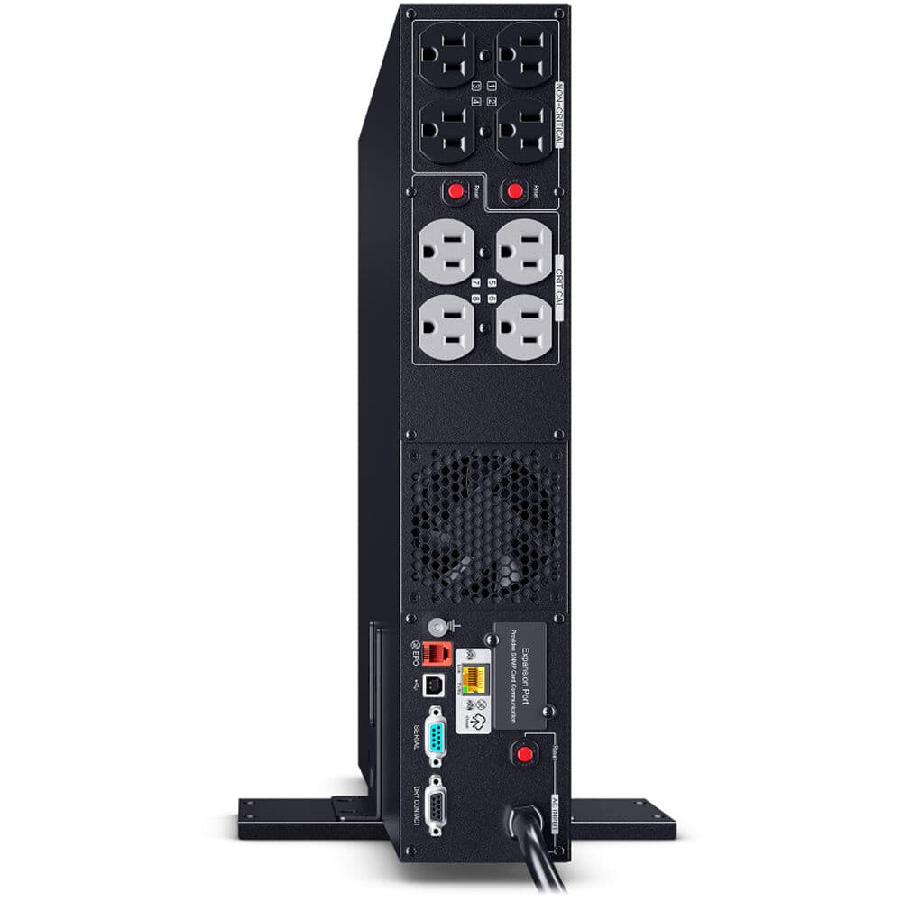 CyberPower PR1500RT2UC 2U rack-mount UPS with 8 NEMA 5-15R outlets and sine wave output