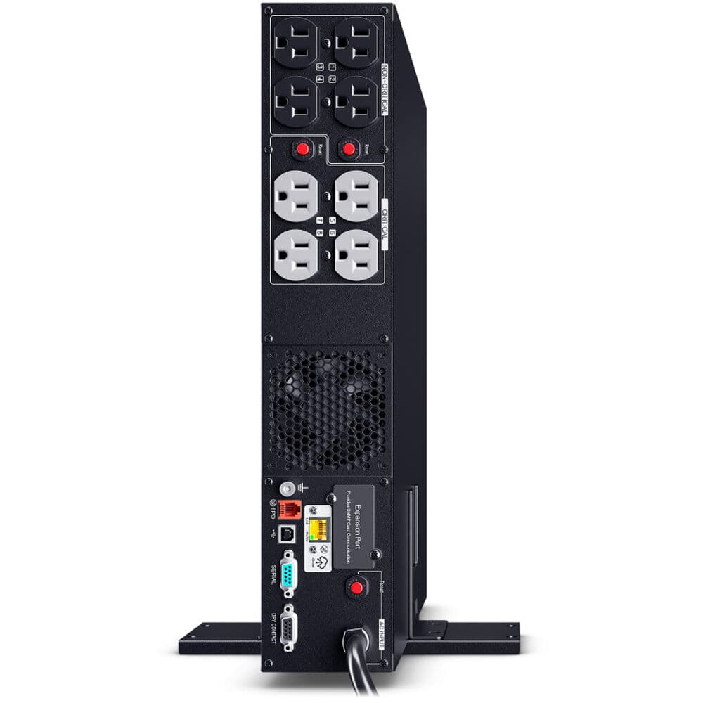 CyberPower PR1500RT2UC 2U rack-mount UPS with 8 NEMA 5-15R outlets and sine wave output
