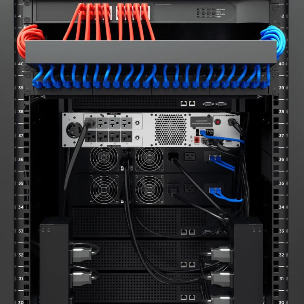 CyberPower PR1500RT2UC 2U rack-mount UPS with 8 NEMA 5-15R outlets and sine wave output