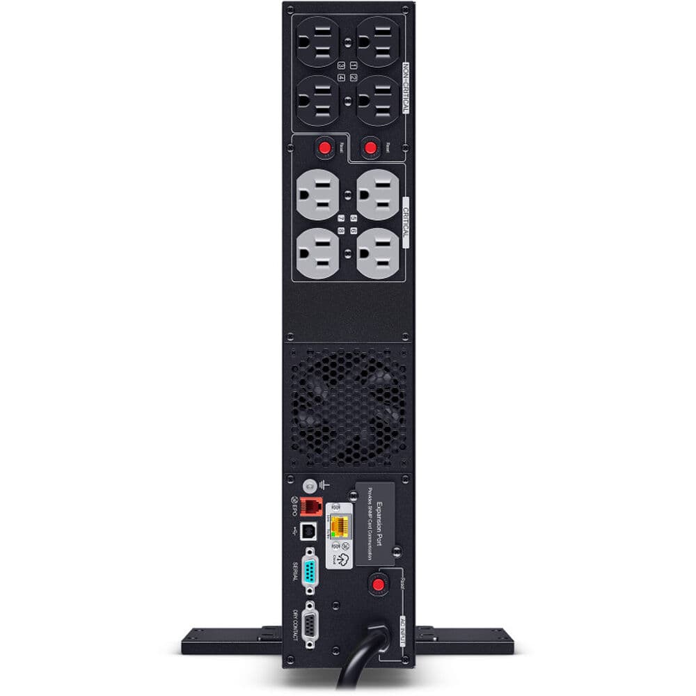 CyberPower PR1500RT2UC 2U rack-mount UPS with 8 NEMA 5-15R outlets and sine wave output