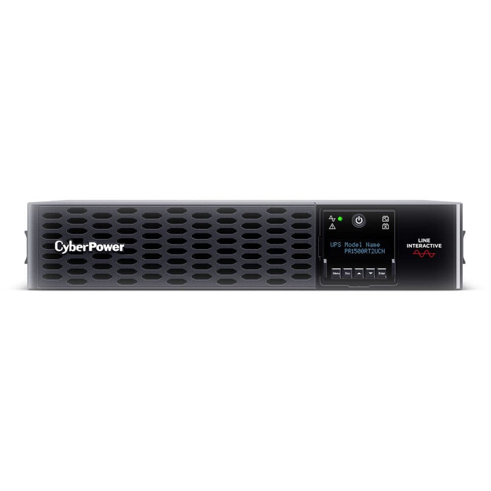 CyberPower PR1500RT2UCN 2U rack-mount UPS with 8 NEMA 5-15R outlets and sine wave output