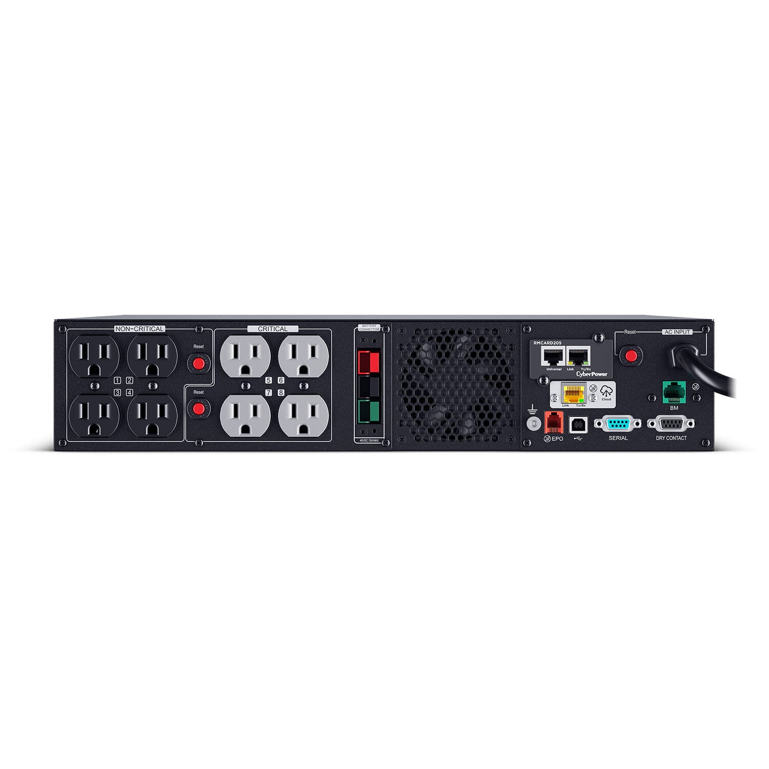 CyberPower PR1500RTXL2UCN 2U rack mount sine wave UPS with 8 NEMA 5-15R outlets