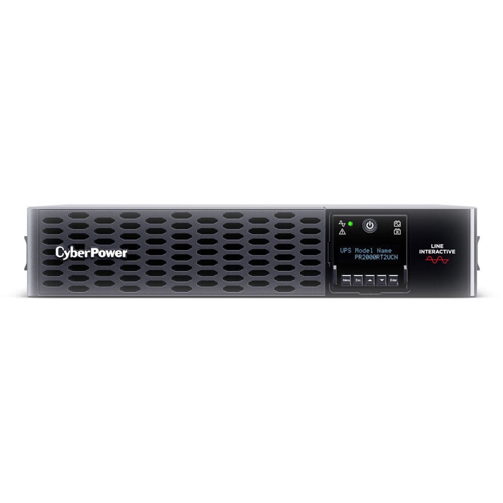 CyberPower PR2000RT2UCN 2U rack-mount UPS with 8 NEMA 5-20R outlets and sine wave output