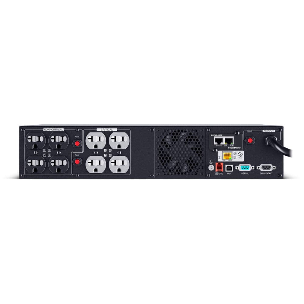 CyberPower PR2000RT2UCN 2U rack-mount UPS with 8 NEMA 5-20R outlets and sine wave output