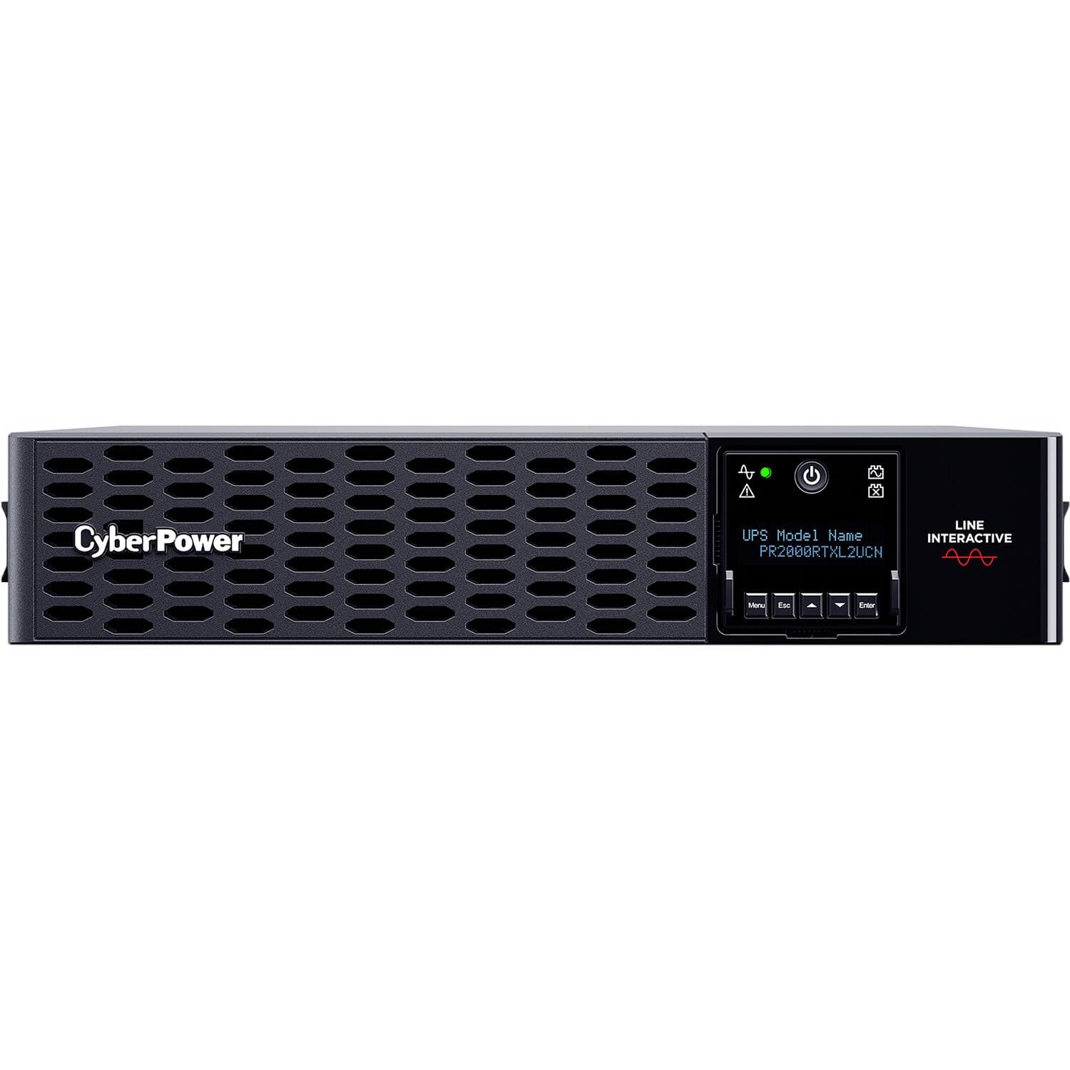 CyberPower PR2000RTXL2UCN 2,000 VA 2,000 W sine wave rack-mount UPS, 2U form factor
