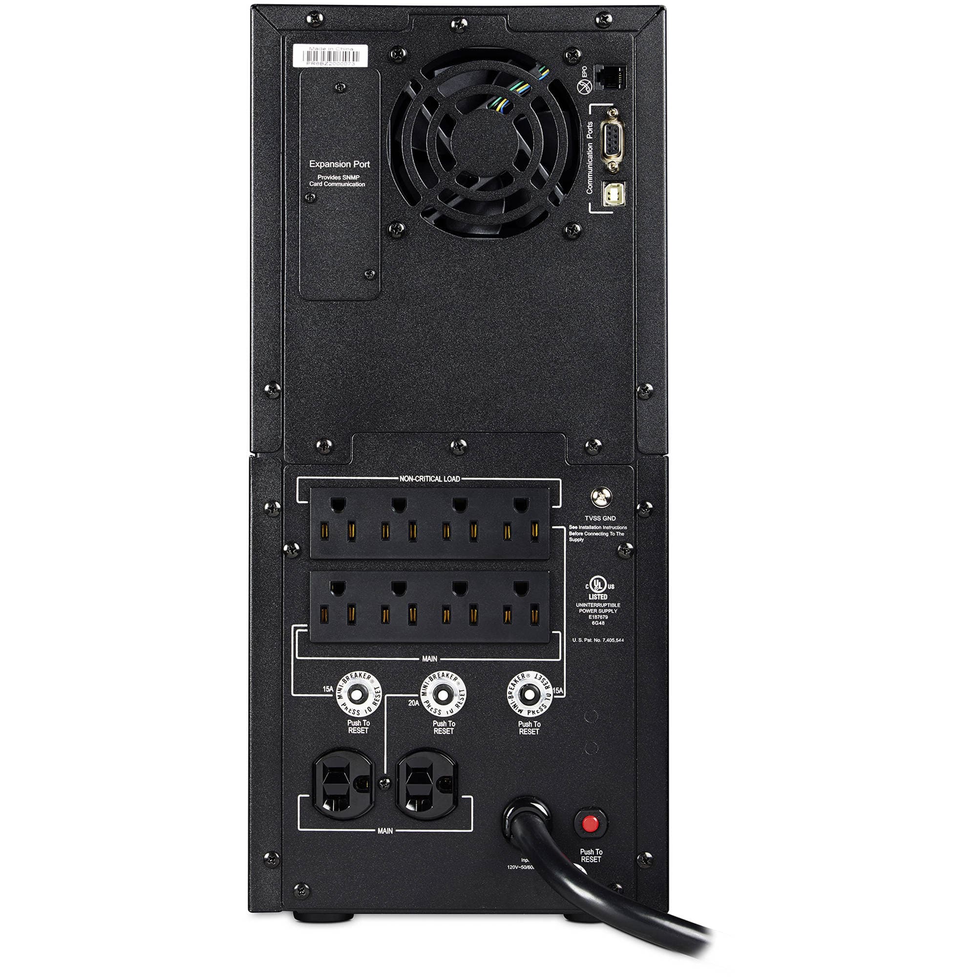 CyberPower PR2200LCD 2,200 VA tower UPS with LCD, AVR, and 10 outlets