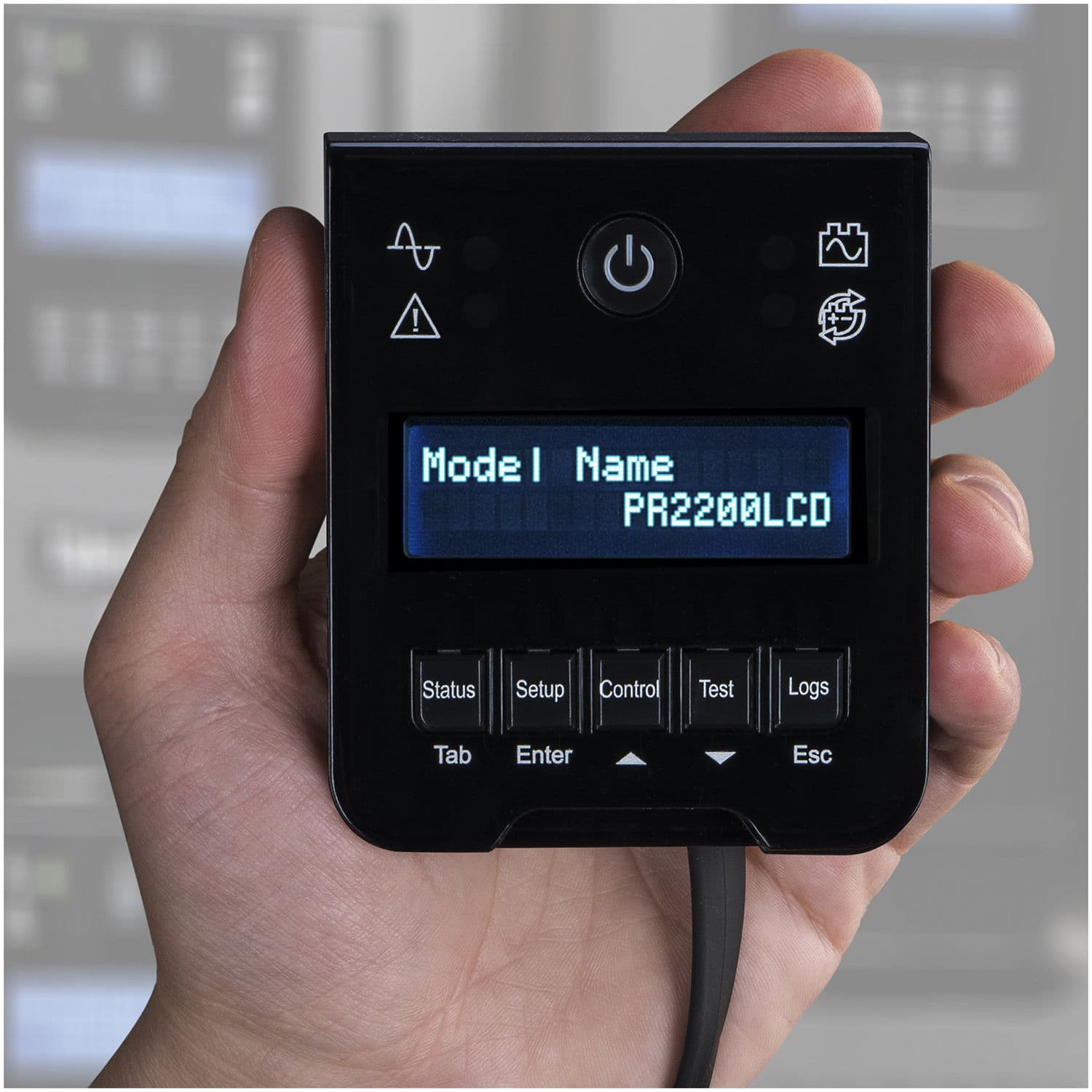 CyberPower PR2200LCD 2,200 VA tower UPS with LCD, AVR, and 10 outlets