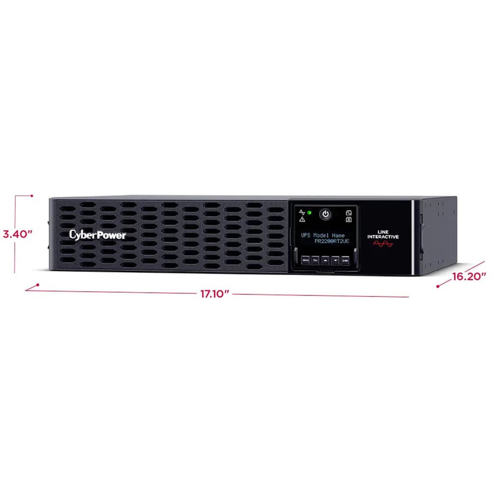 CyberPower PR2200RT2UC 2,200 VA 2,200 W sine wave rack mount UPS