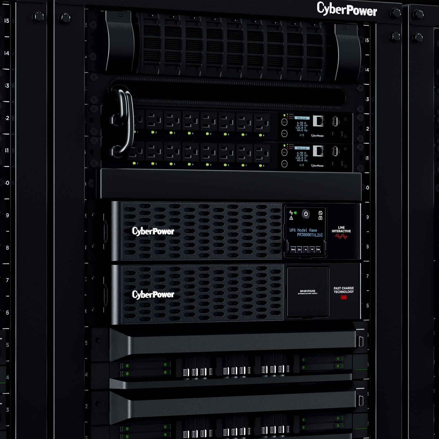 CyberPower 3000VA 3000W sine wave rack-mount UPS for servers and network gear