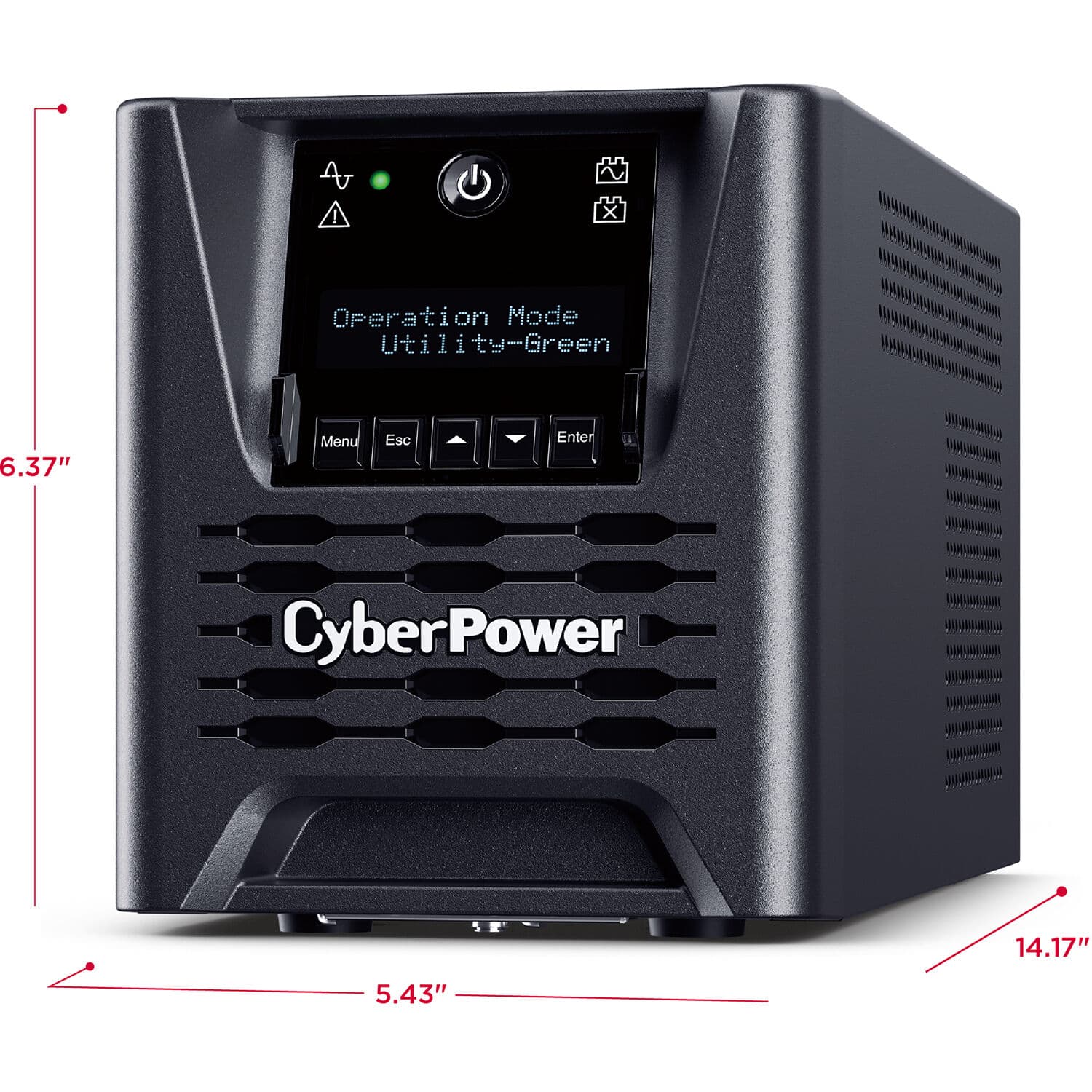 CyberPower PR750LCD3C 750VA 750W tower UPS with LCD display and 6 outlets